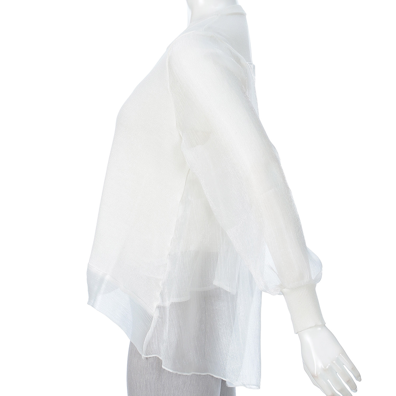 ラメ布帛ニットプルオーバー - 画像5