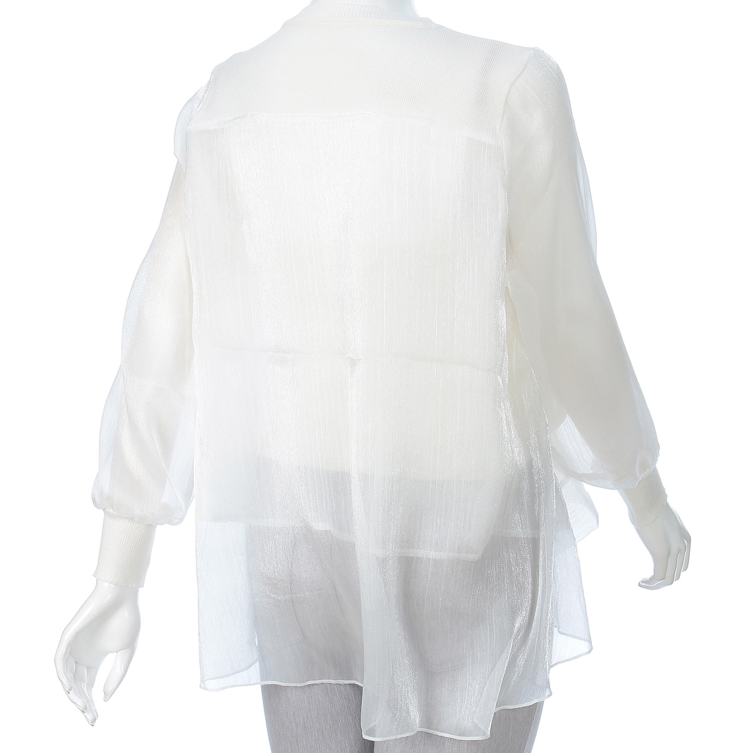 ラメ布帛ニットプルオーバー - 画像6