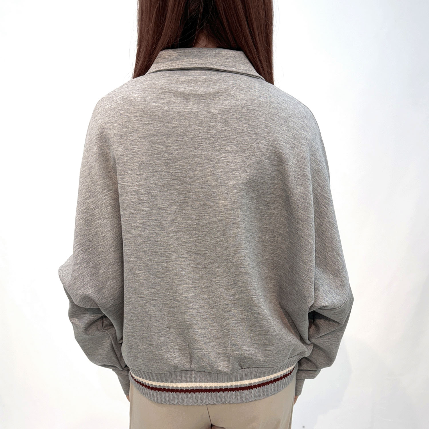 襟付きカットソージャケット - 画像3