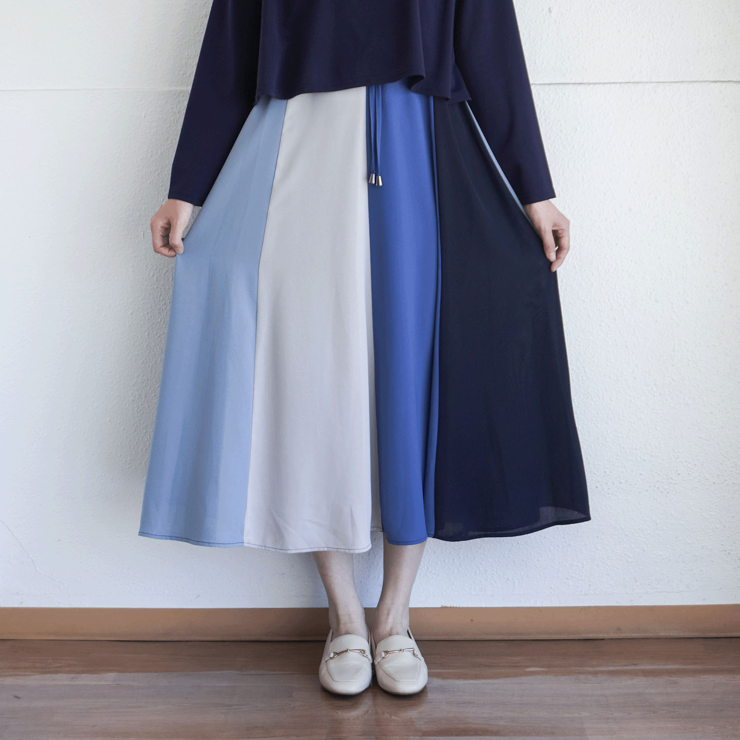 配色切替ワンピース - 画像2