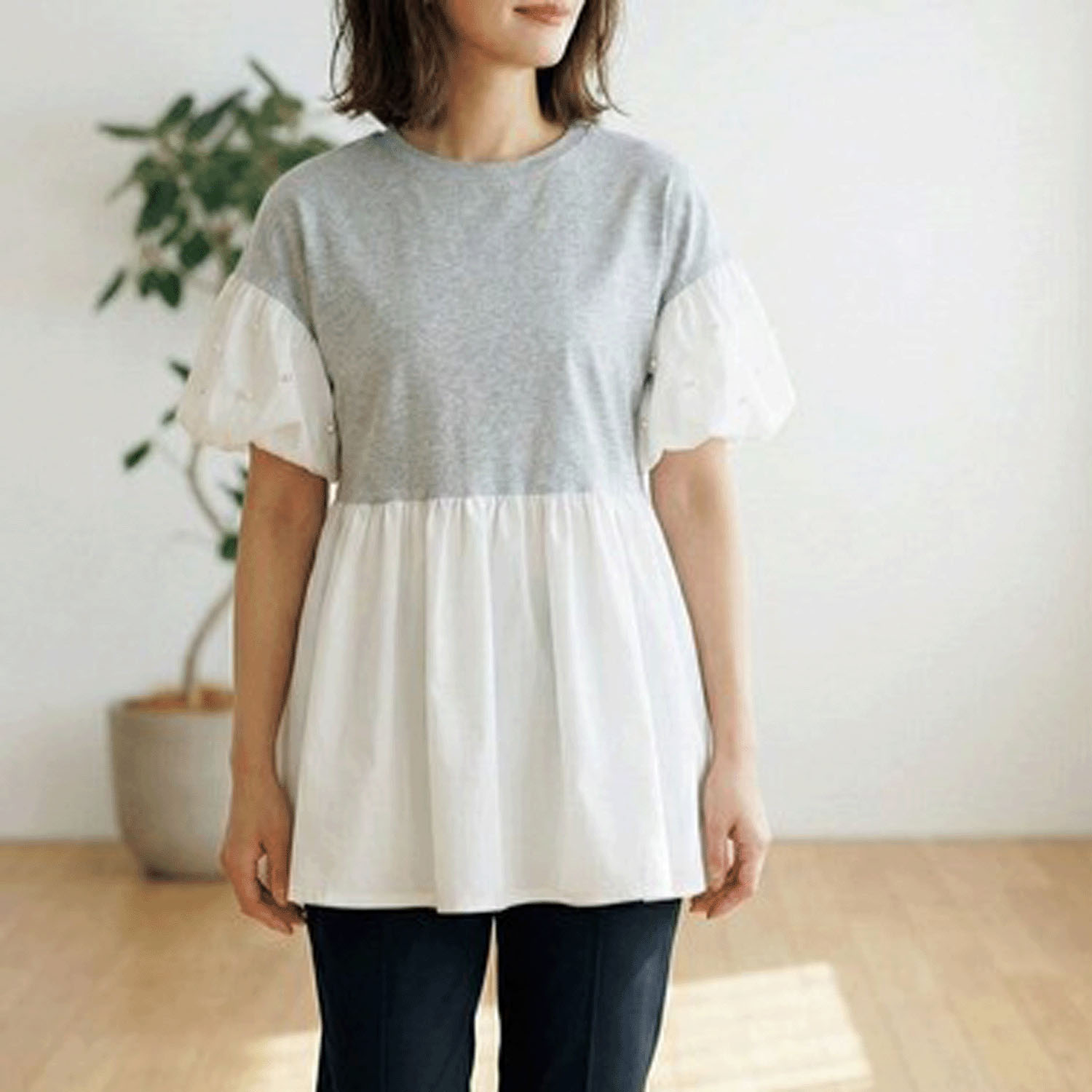 バルーンスリーブチュニック - 画像1