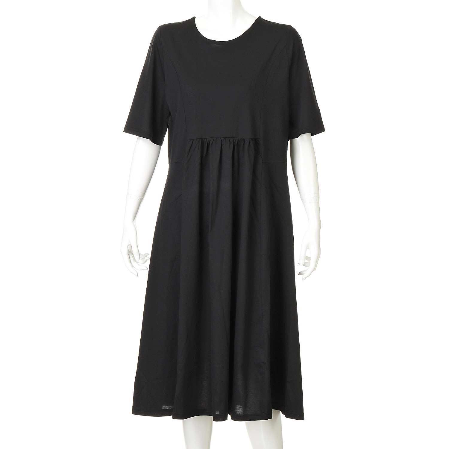 ダブルシルケットコットン100 ウエスト切替ワンピース - 画像6