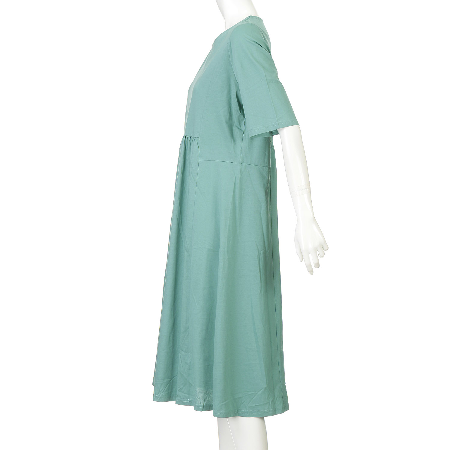 ダブルシルケットコットン100 ウエスト切替ワンピース - 画像10