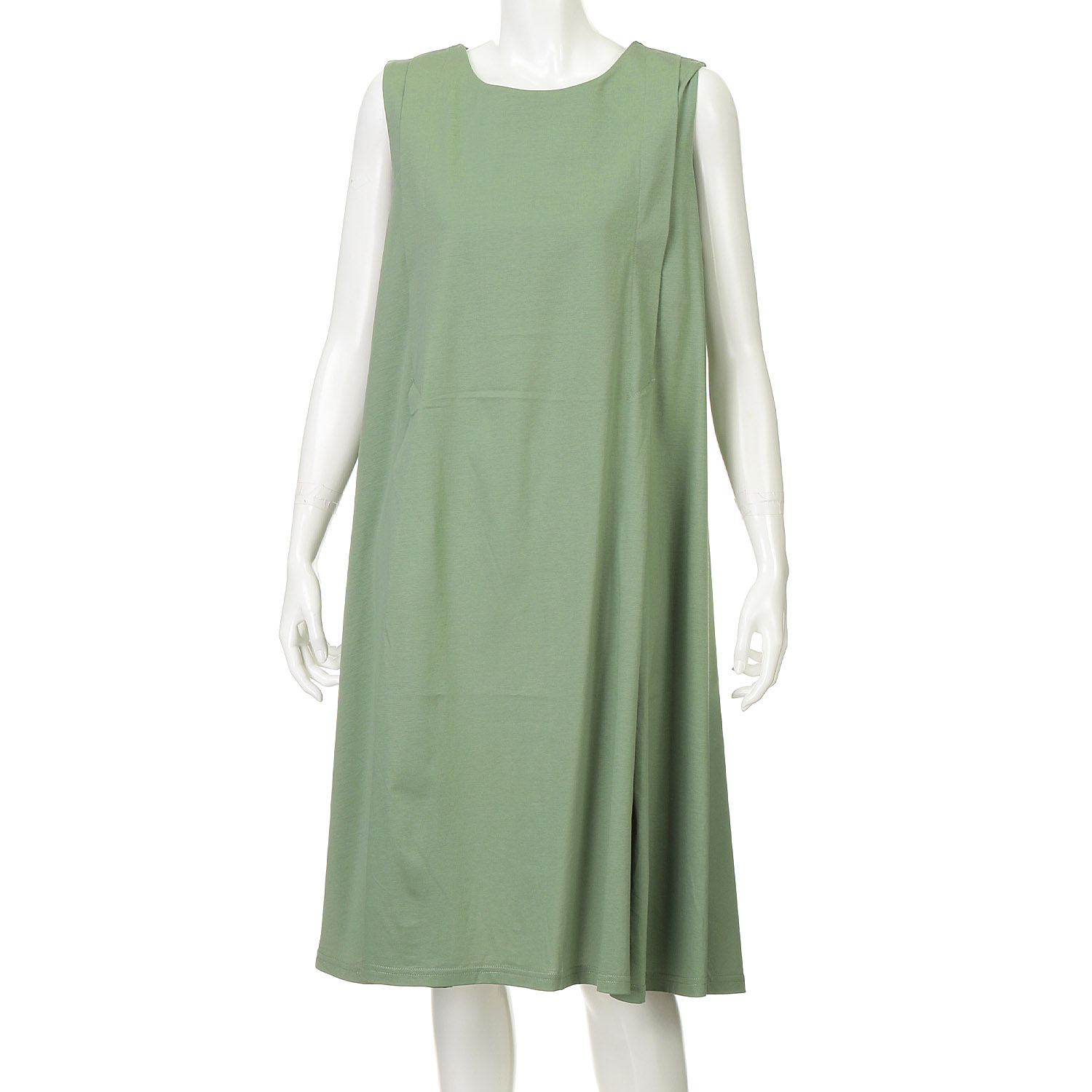 ダブルシルケットコットン100 タックノースリーブワンピース - 画像13