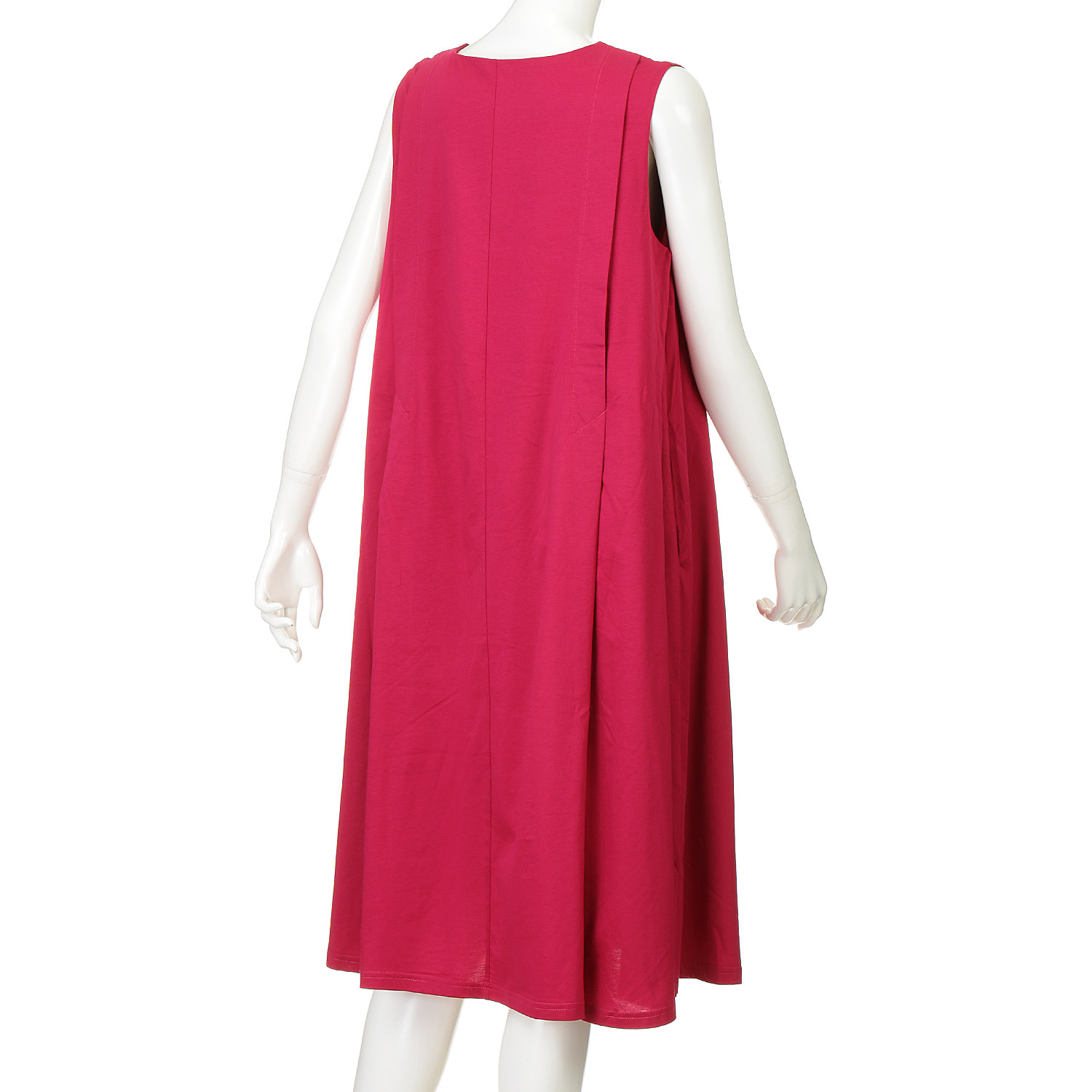 ダブルシルケットコットン100 タックノースリーブワンピース - 画像7