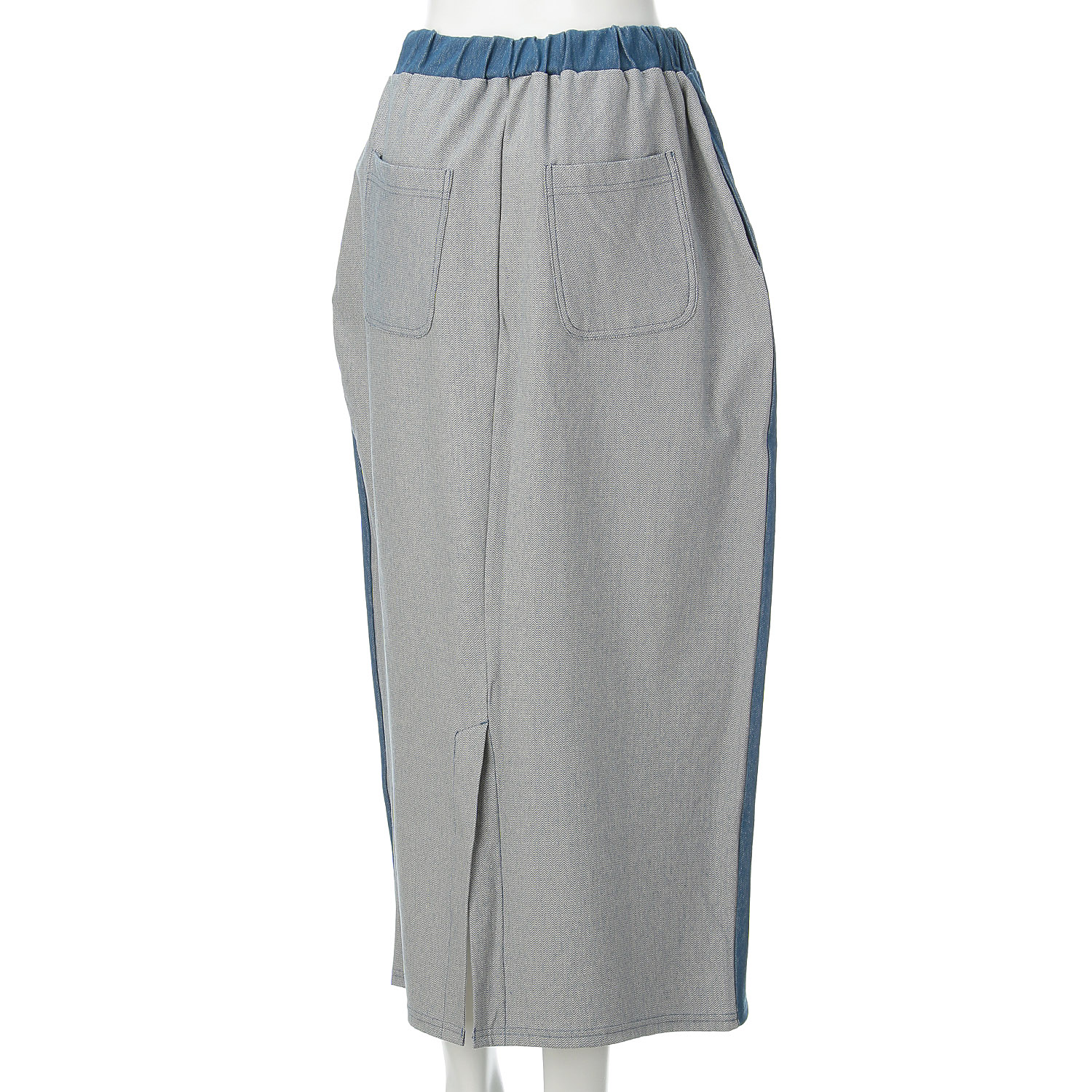 LUPILIEN ヘリンボーン裏毛タイトスカート - 画像5