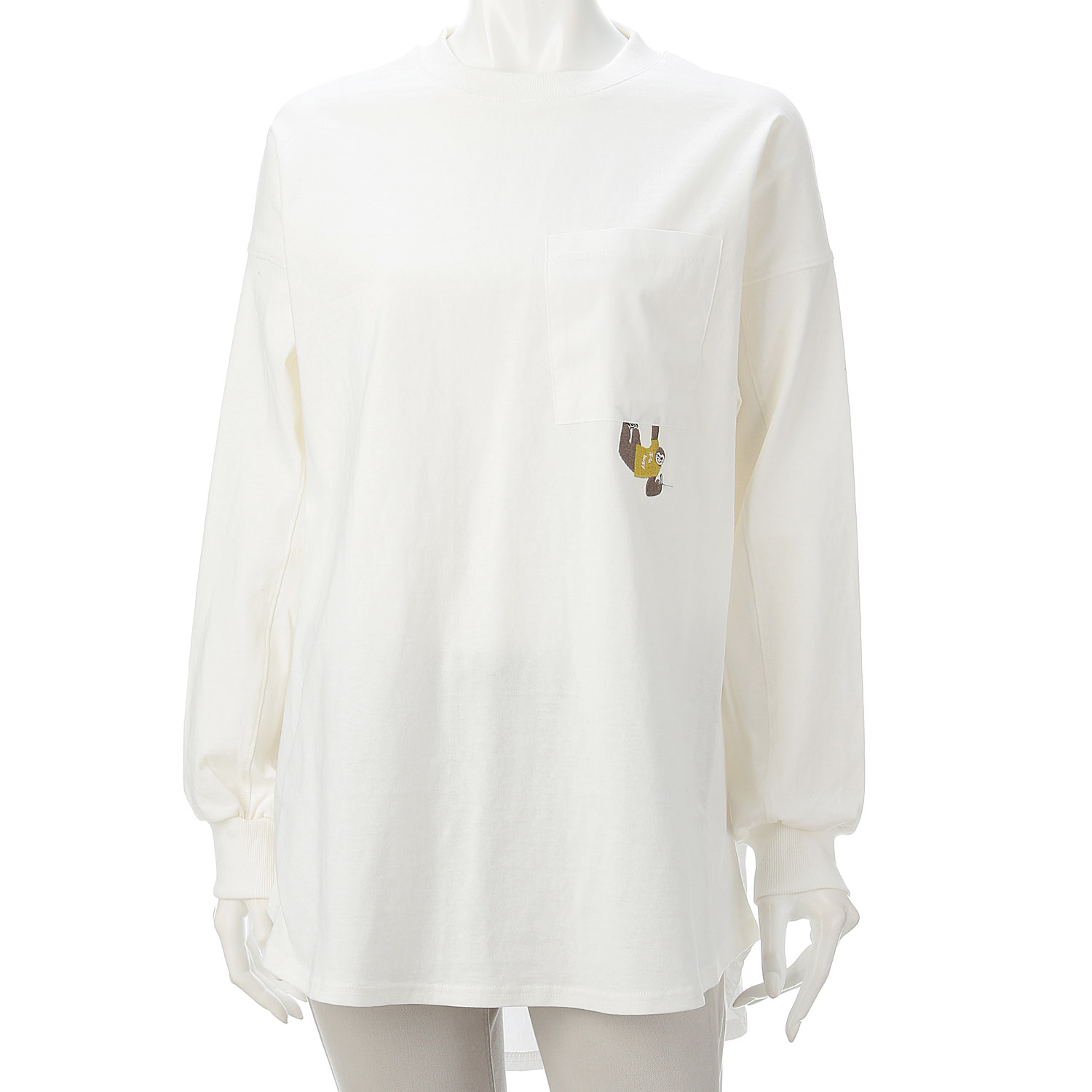 LUPILIEN なまけもの刺繍Tシャツ - 画像4