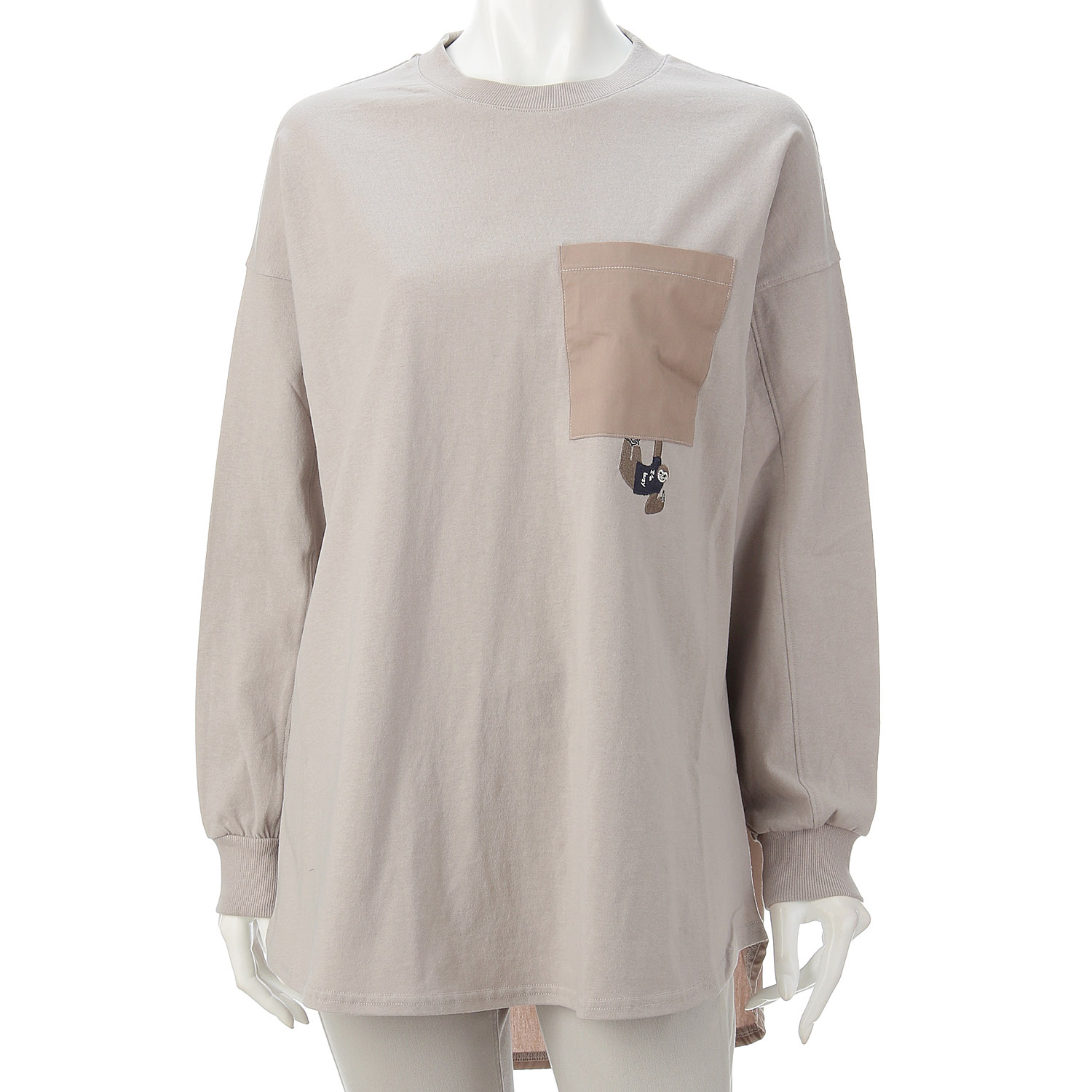 LUPILIEN なまけもの刺繍Tシャツ