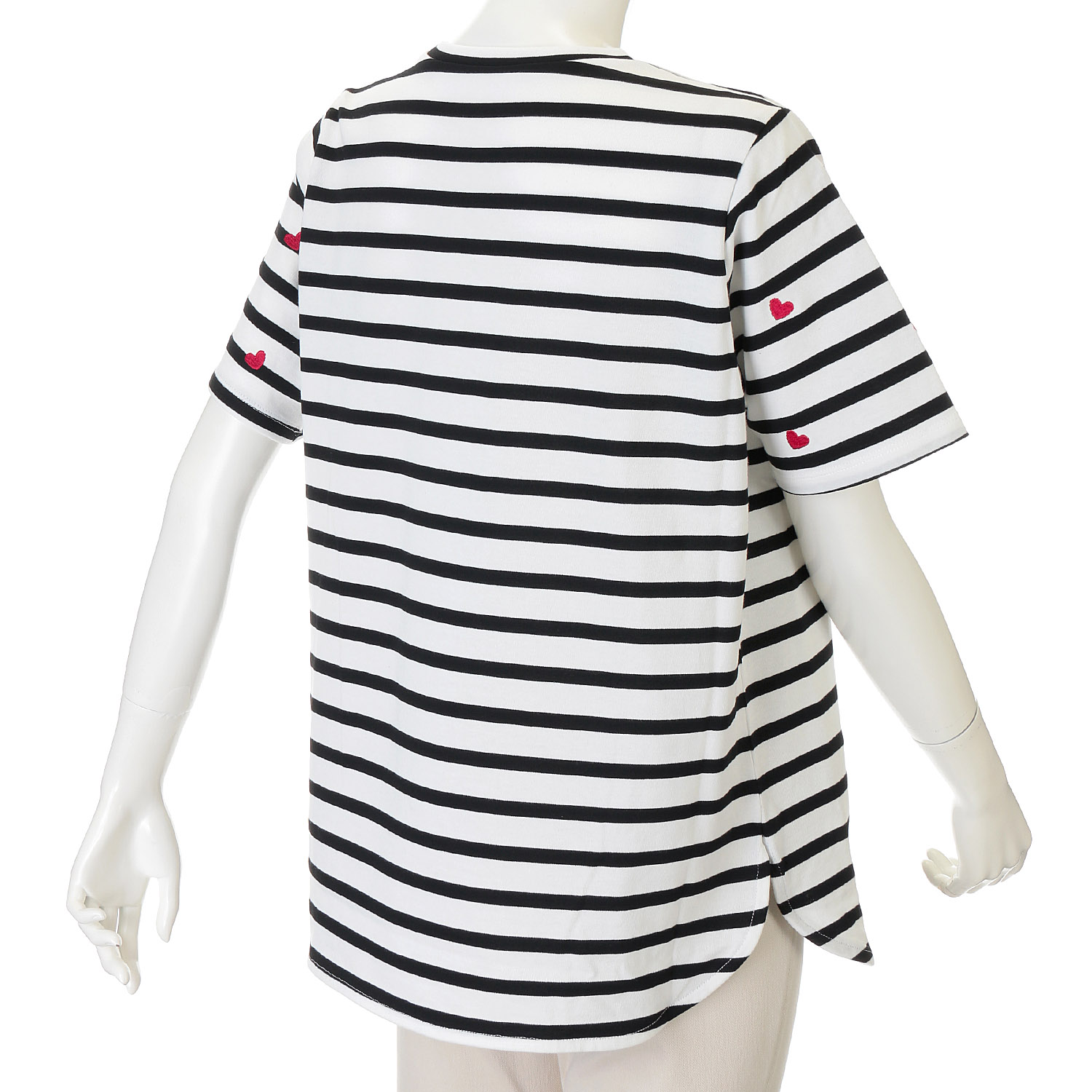 ボーダーハート刺繍Tシャツ - 画像3