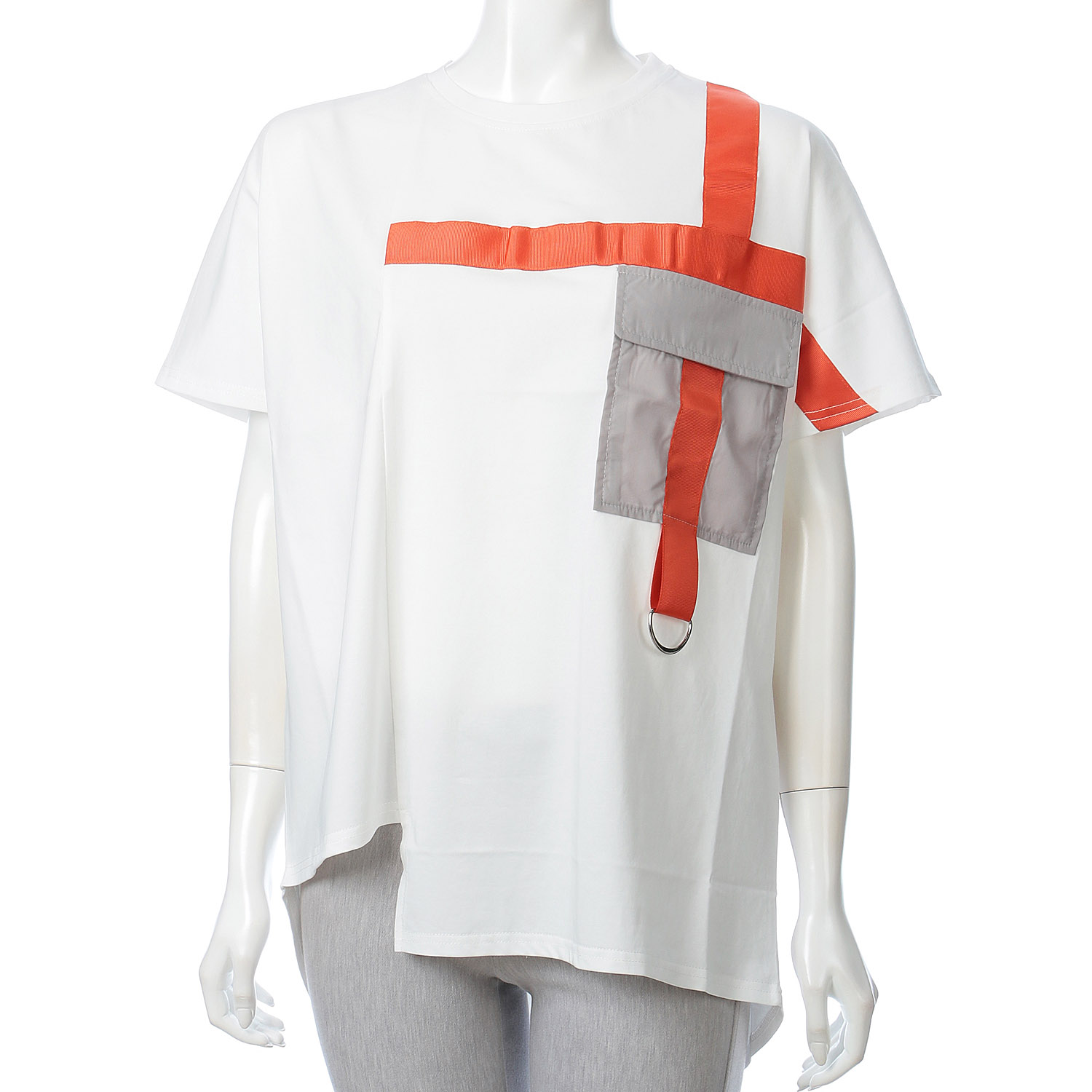 グログランテープ使いTシャツ - 画像3