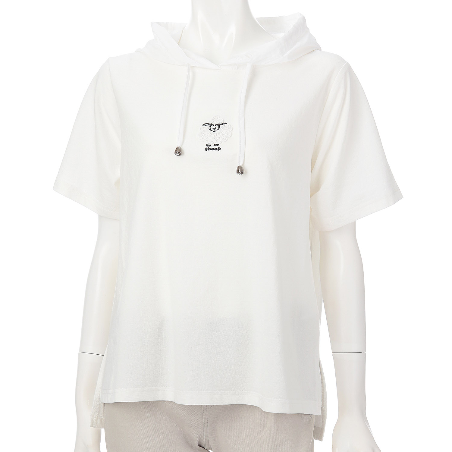 ハブラシ刺繍パーカーTシャツ - 画像2