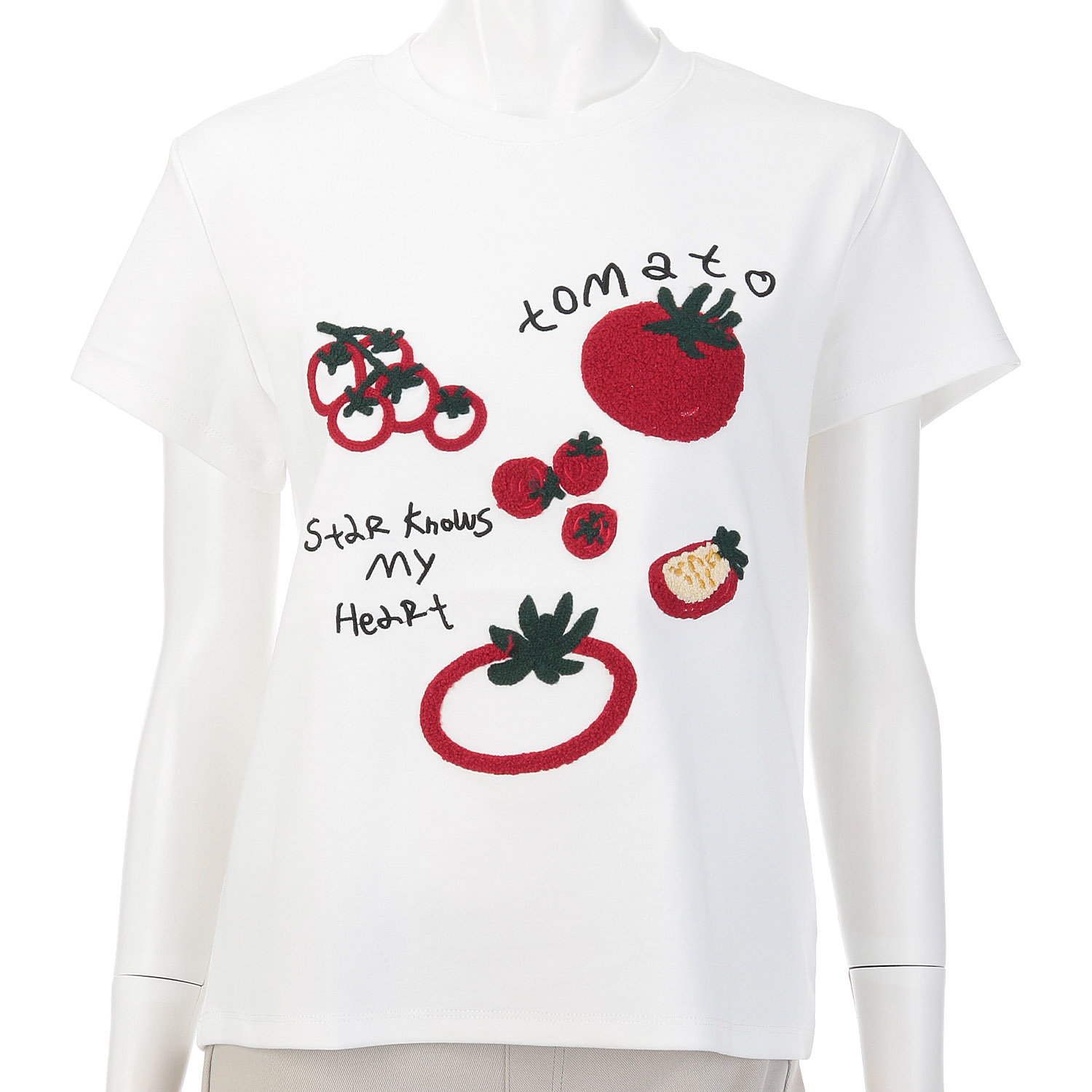 トマトサガラ刺繍Tシャツ - 画像1