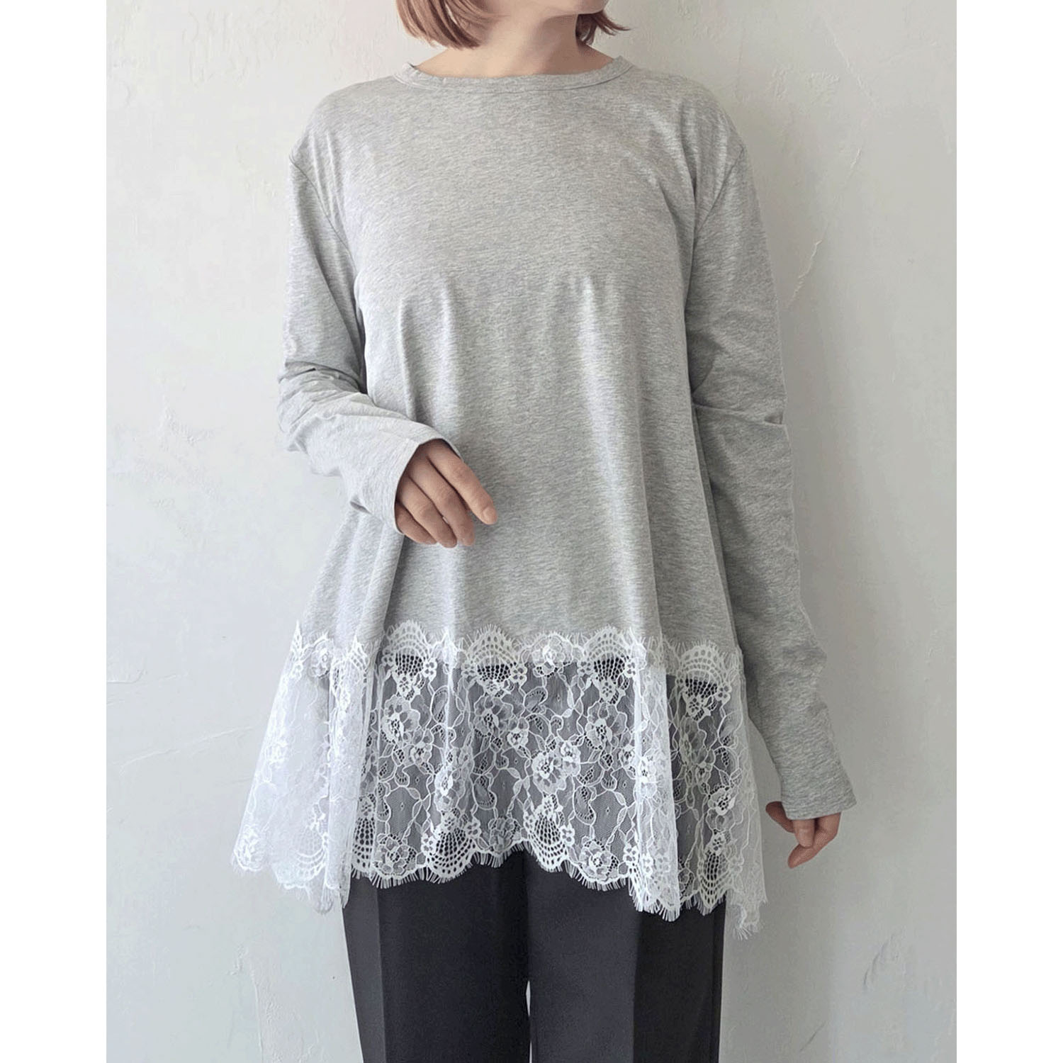 epidemique 裾レースロンT - 画像1