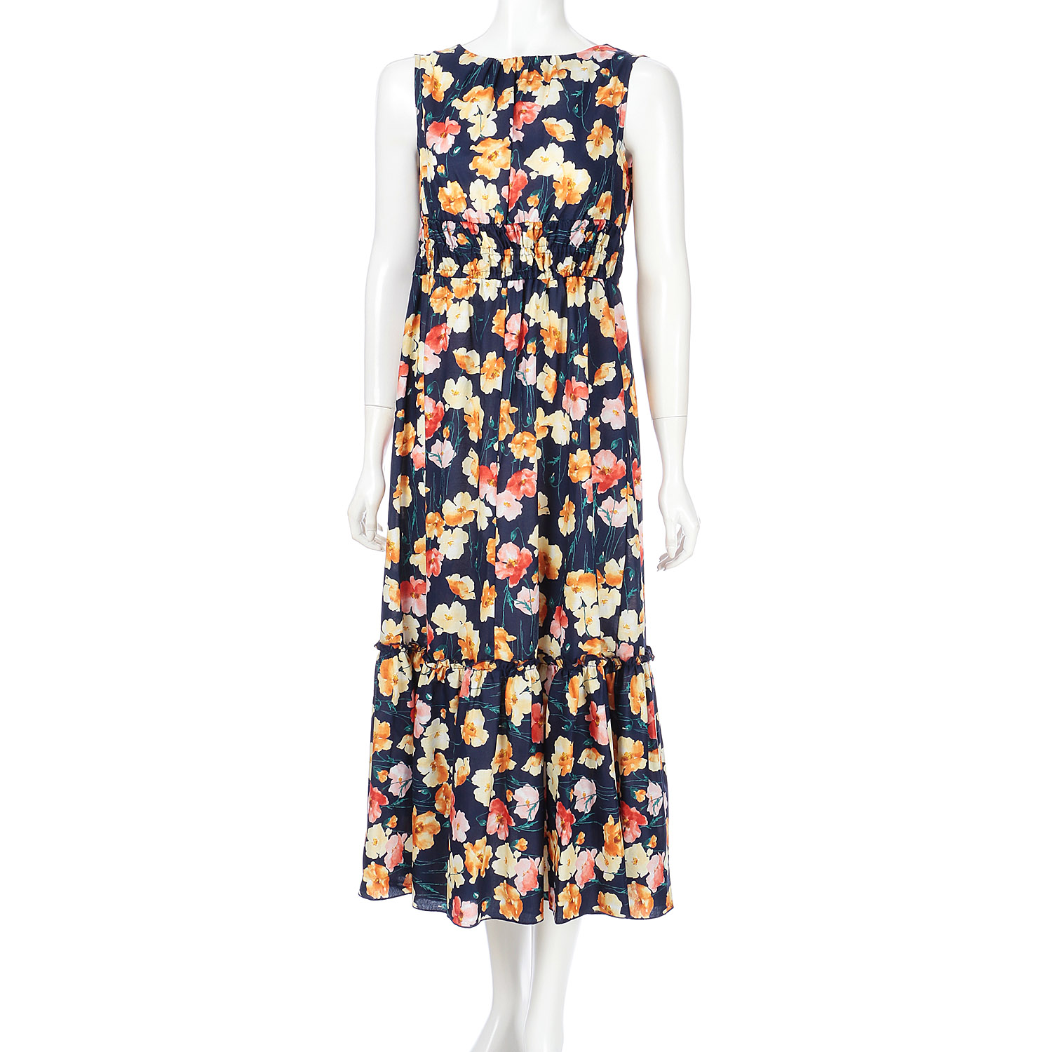 ADESSO L’ORA Wシャーリング花柄ワンピース - 画像13