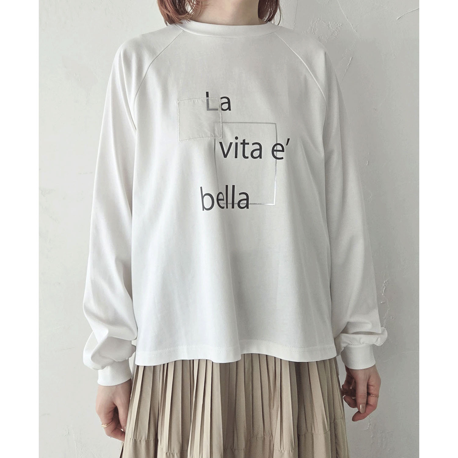 epidemique ロゴ箔プリントロングTシャツ - 画像2