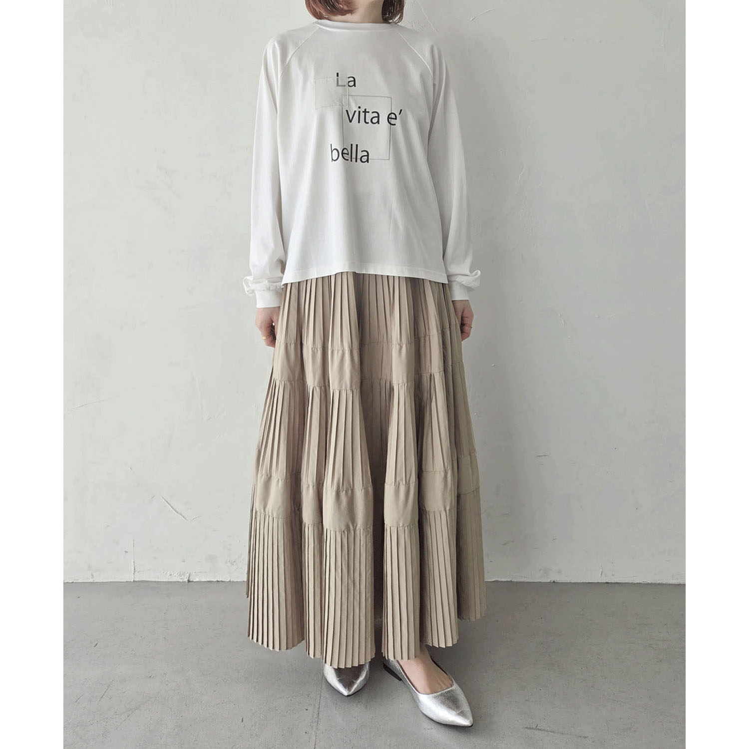 epidemique ロゴ箔プリントロングTシャツ - 画像5