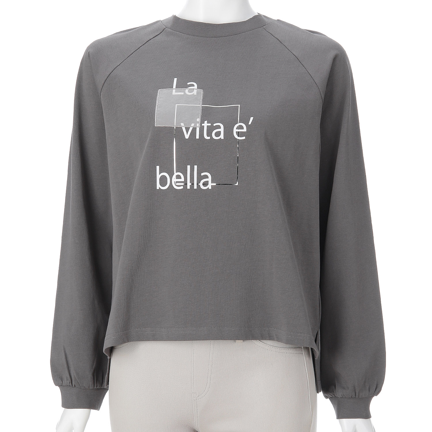 epidemique ロゴ箔プリントロングTシャツ - 画像1