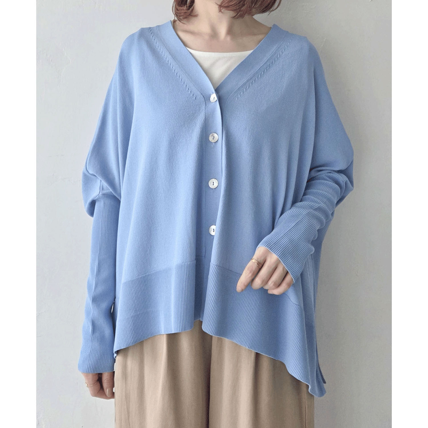 epidemique Vネックワイドカーディガン - 画像5