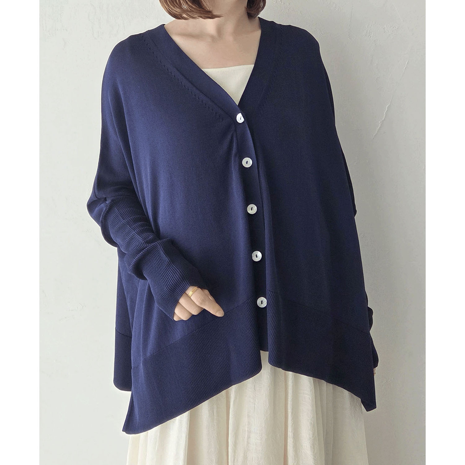 epidemique Vネックワイドカーディガン - 画像8