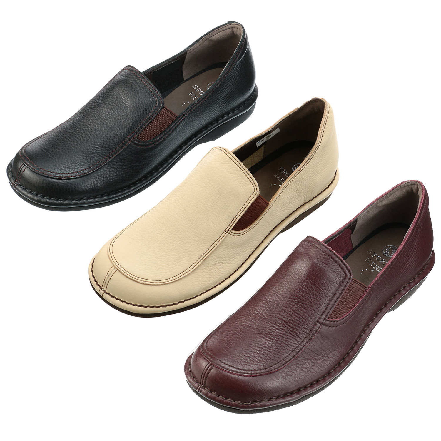 SPORTS NINE レザースリッポン2633