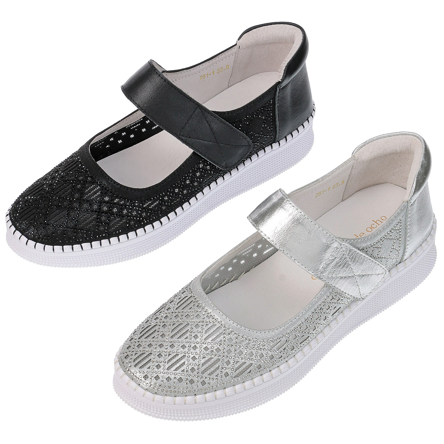 de ocho A de ocho甲ベルトシューズ52－251－1