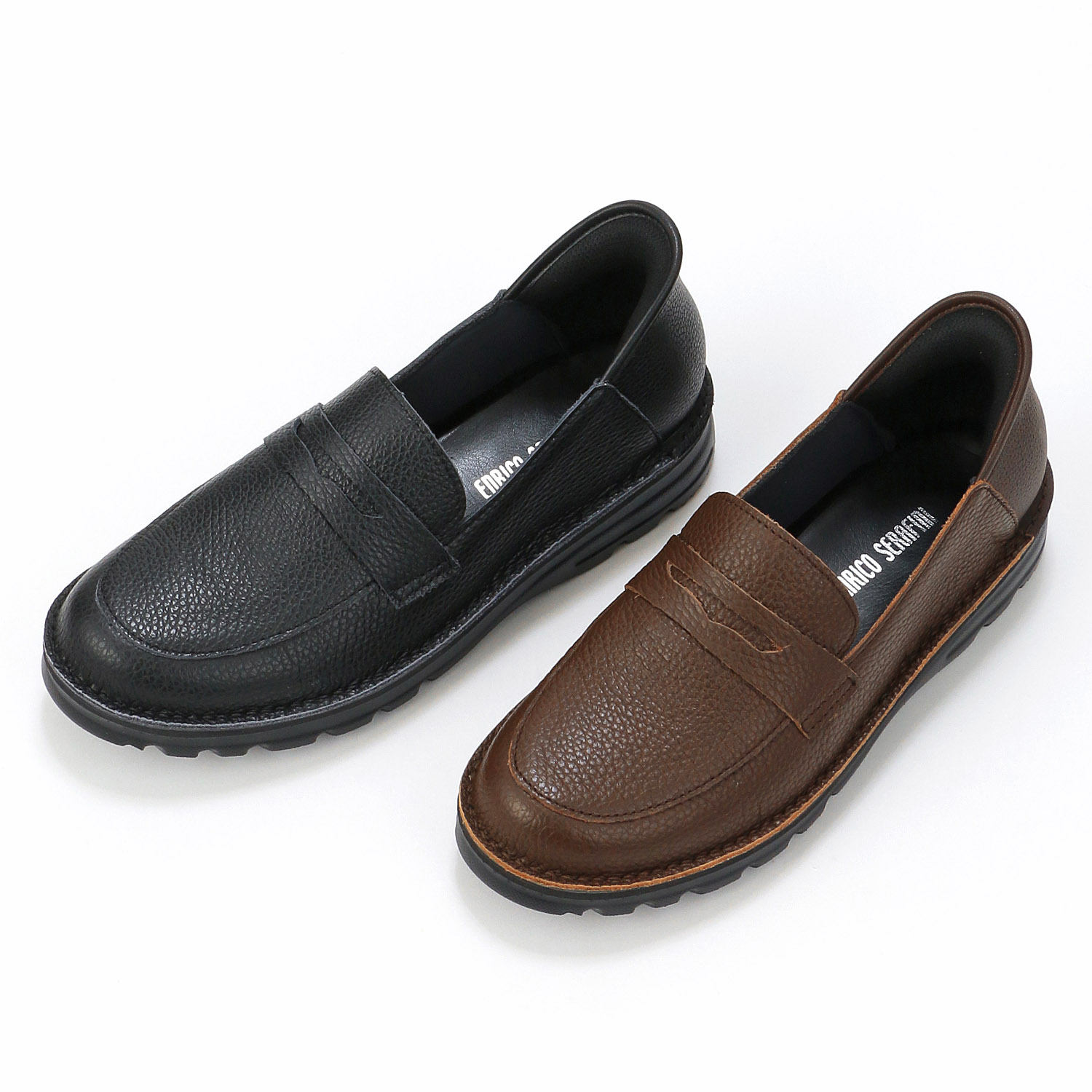 ENRICO SERAFINI ハンズフリー スニーカーソールローファー6017 - 画像1