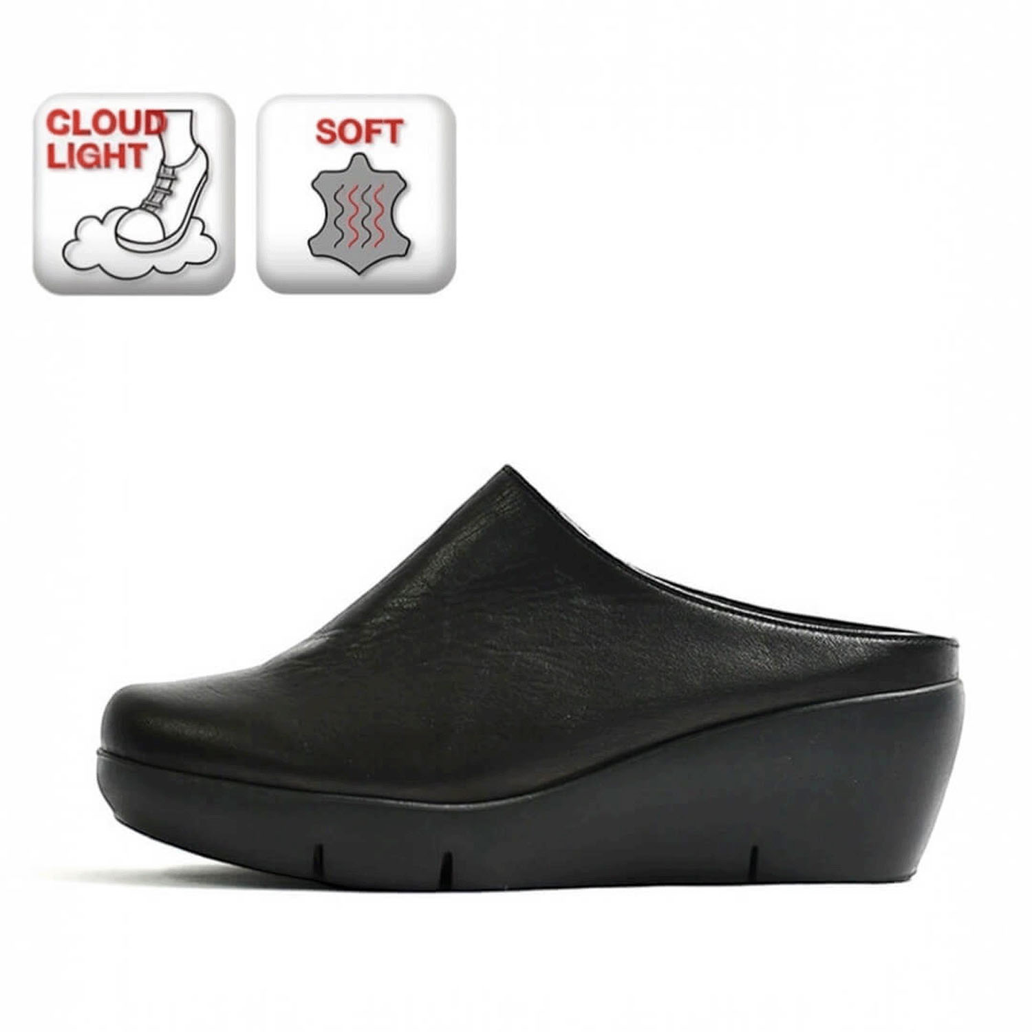 Monet 厚底ソフトレザーサボ88904 - 画像2