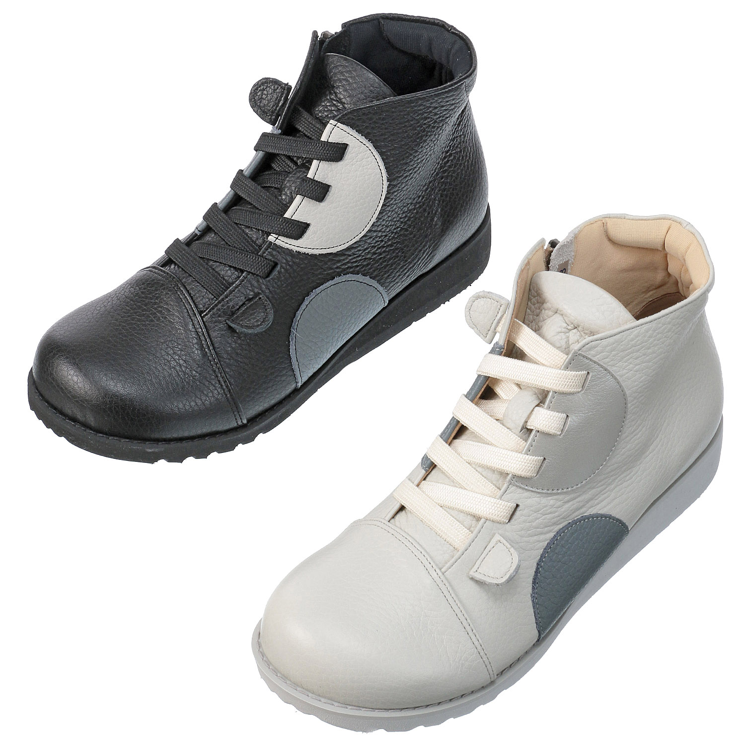 【幅広5Eシューズ】milla sports 水玉ハイカットシューズI－11