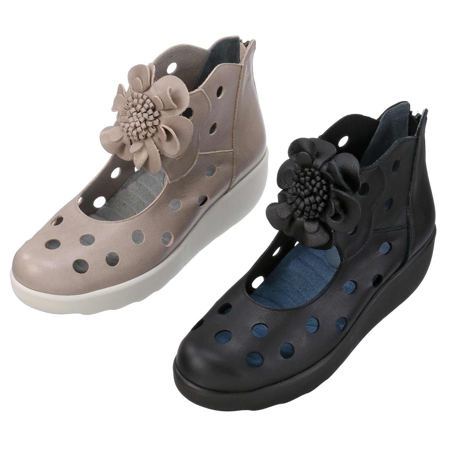 FIZZ REEN 花飾り付きアンクルシューズ 1250 - 画像1