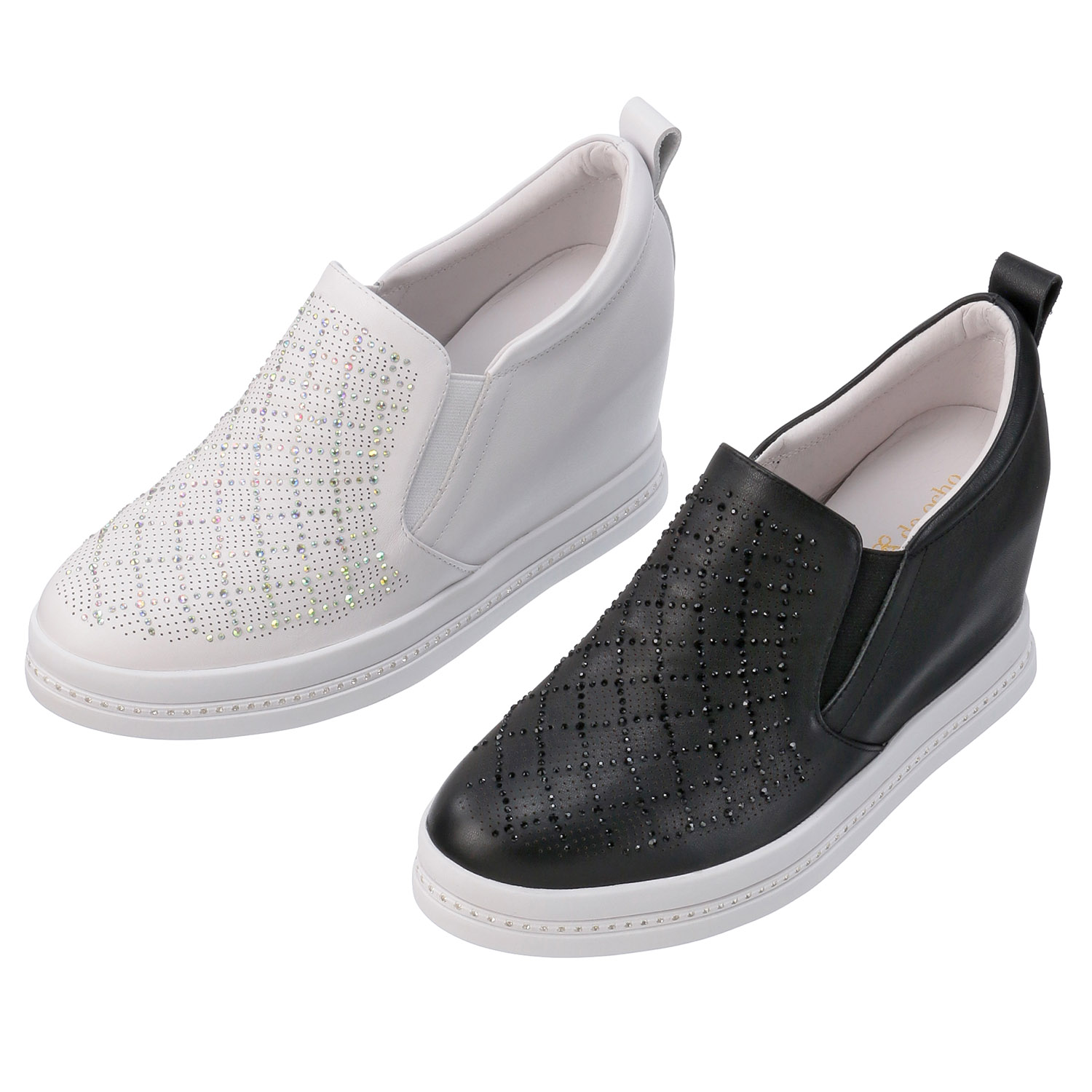 ビジュー付きインヒールシューズ - 画像1