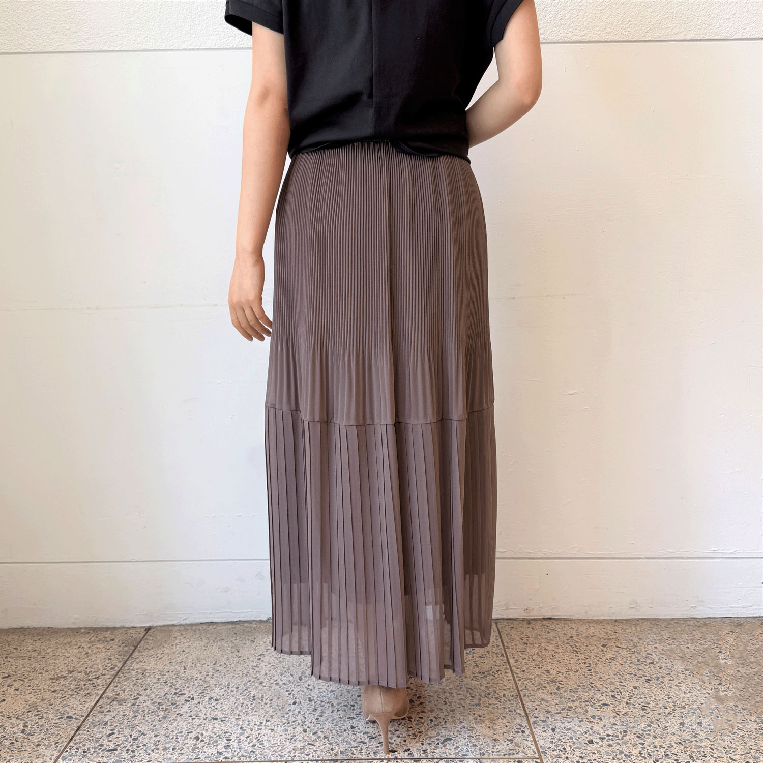 シフォンジョーゼットプリーツスカート - 画像7