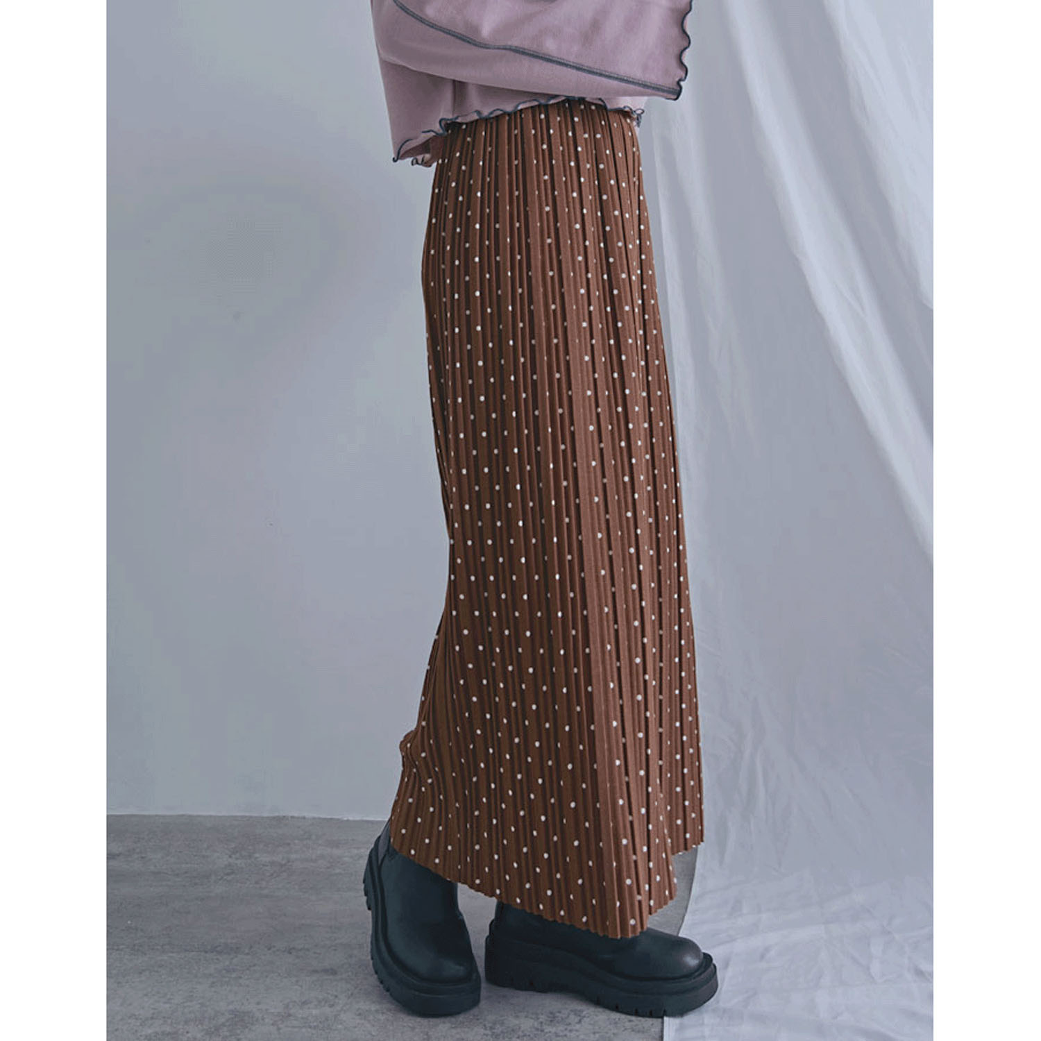 【Insta Live】プリーツ水玉柄スカート - 画像14