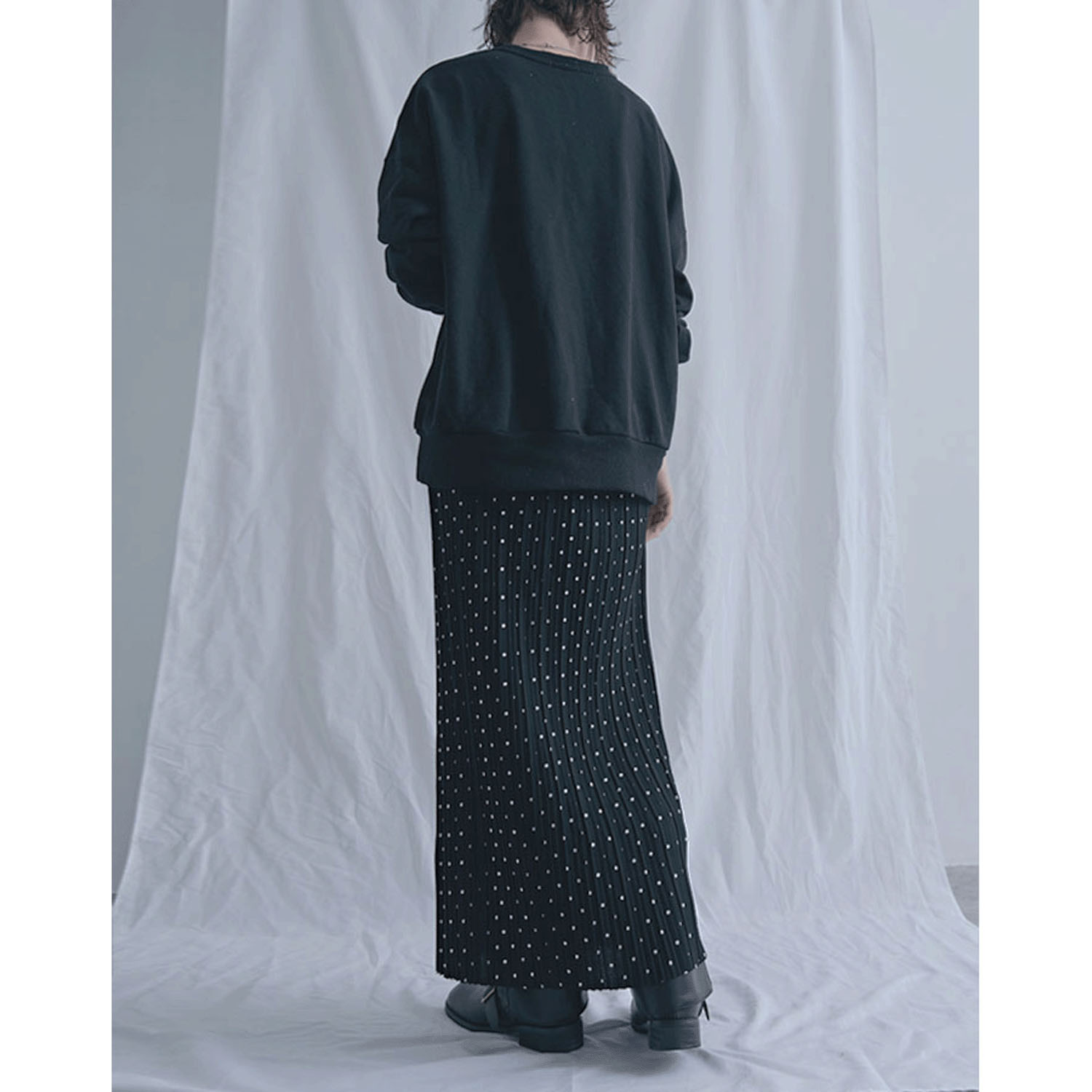 【Insta Live】プリーツ水玉柄スカート - 画像4