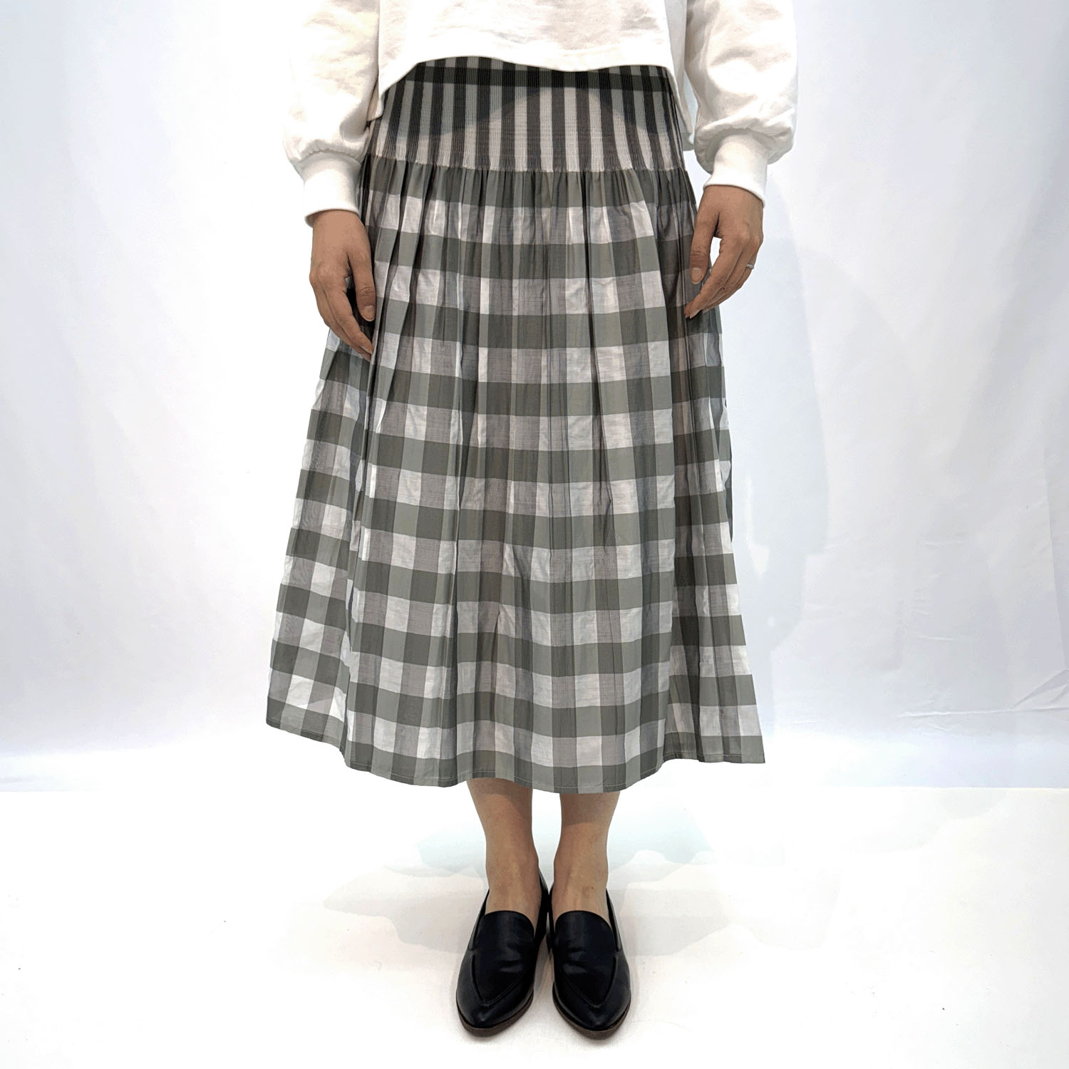 オーガンジーリバーシブルスカート