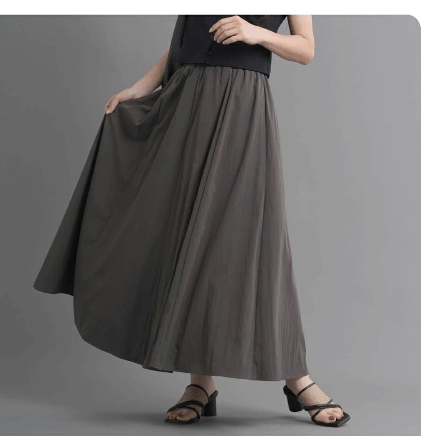 ナチュラルワッシャーロングスカート - 画像8