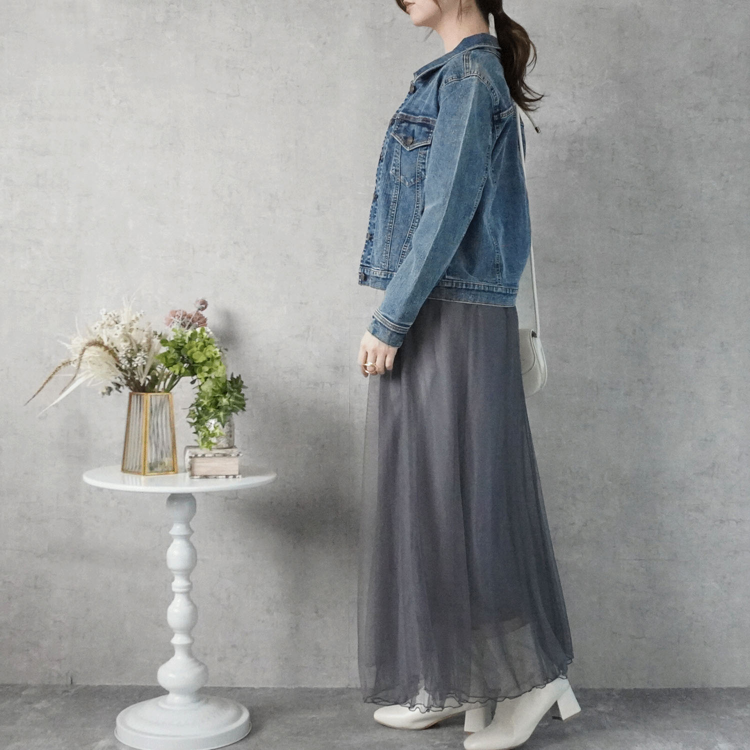 W HEART 大人チュールロングスカート - 画像16