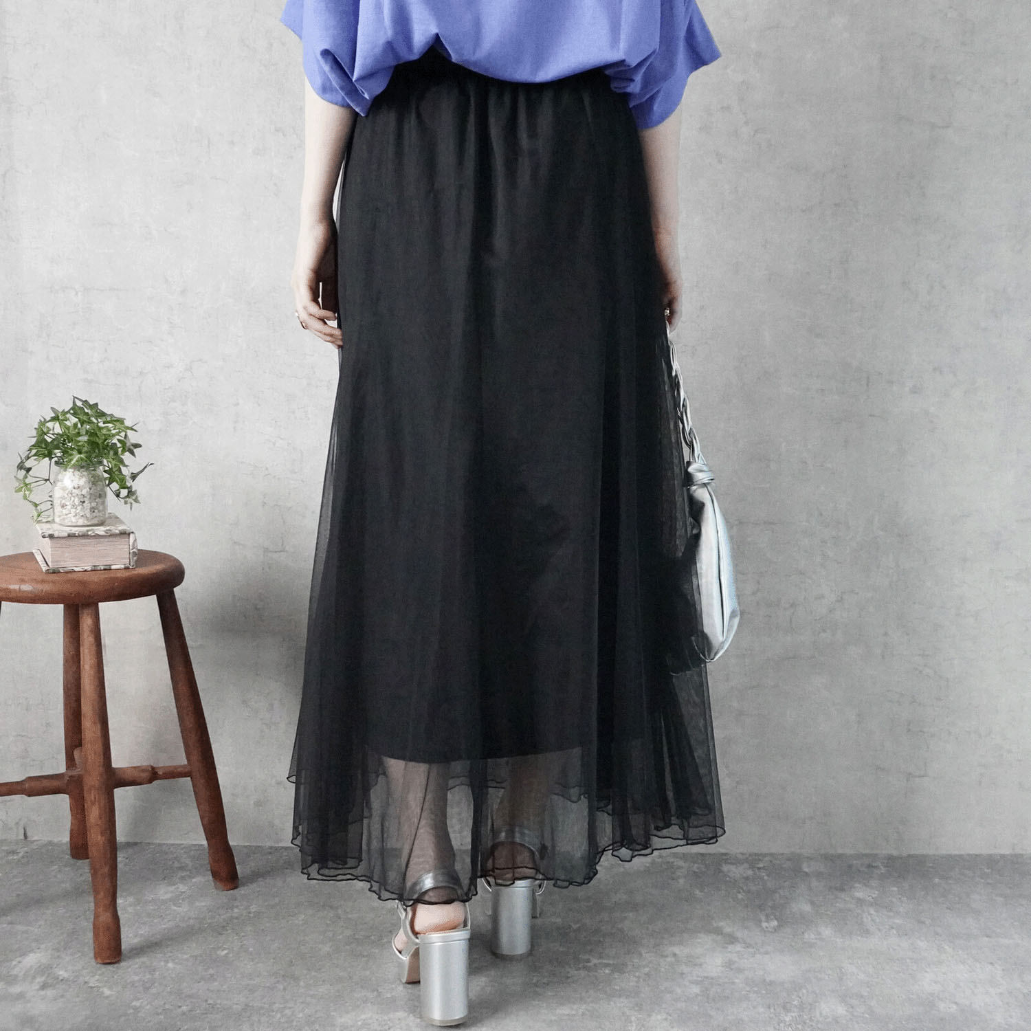 W HEART 大人チュールロングスカート - 画像21