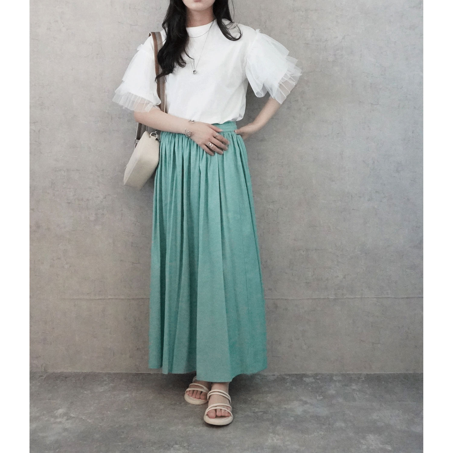 Emma 軽やかギャザースカート - 画像1