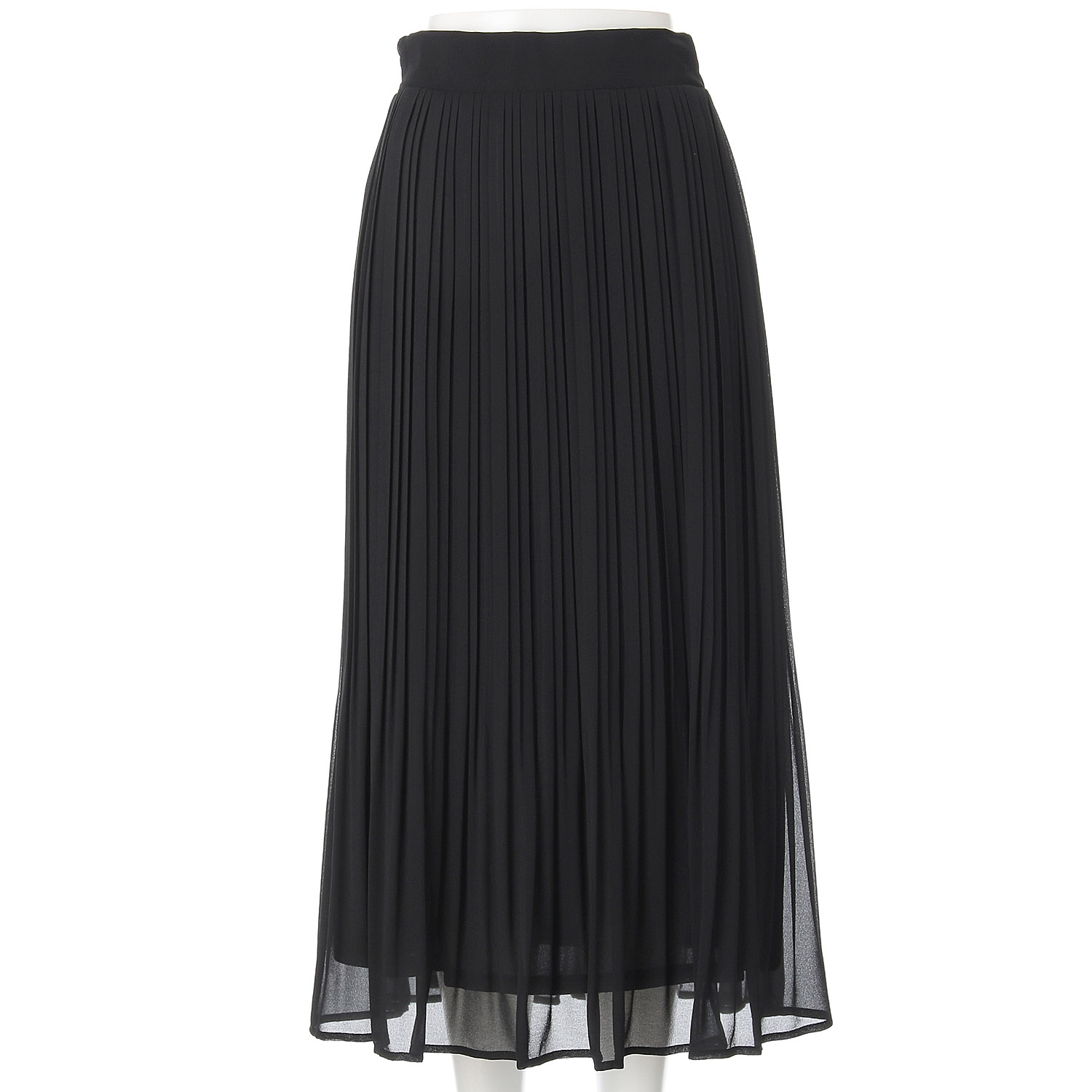 Jouir シフォン裾消しプリーツスカート - 画像2