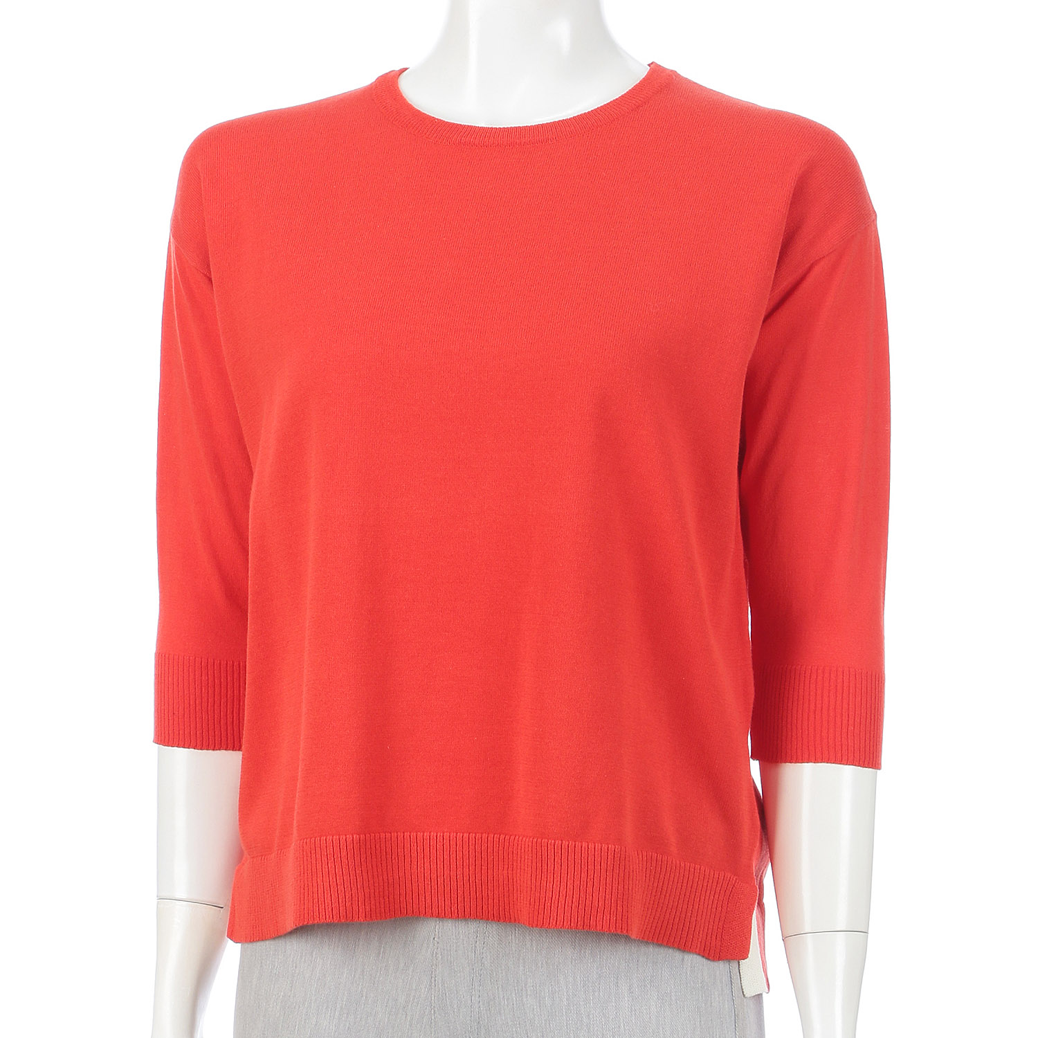 脇スリット配色天竺プルオーバー - 画像1