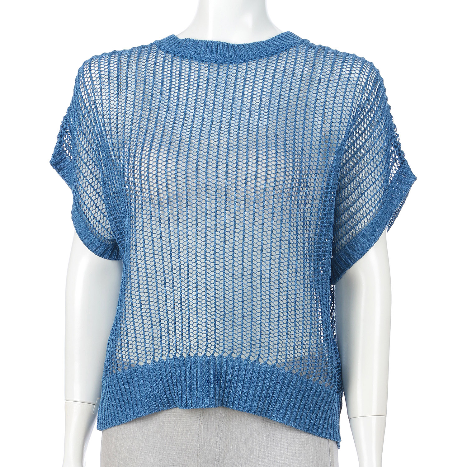 メッシュ後ろ開きレイヤードニット - 画像4