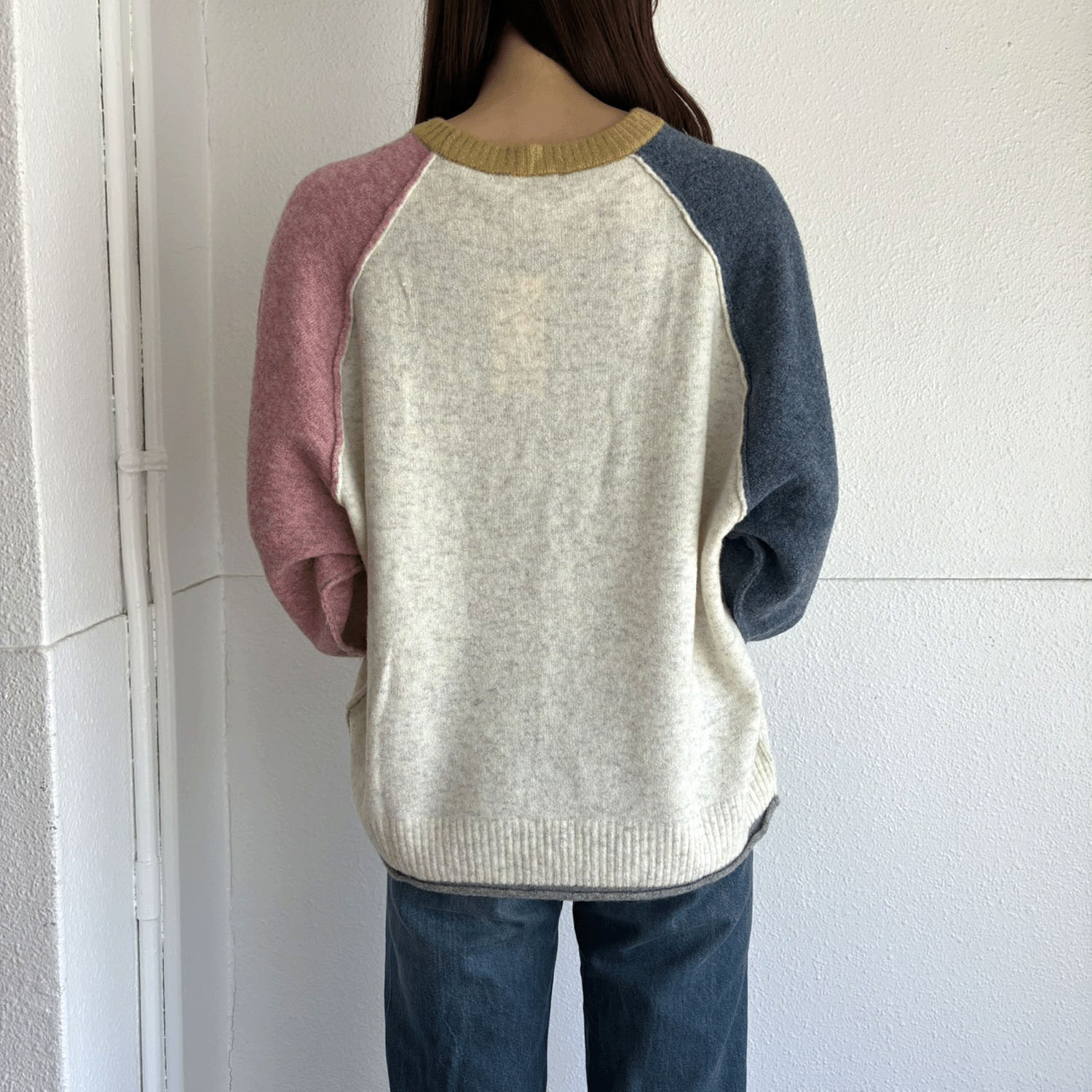 CUBE SUGAR ヤクフィール ニット ロゴ プリント プルオーバー - 画像5