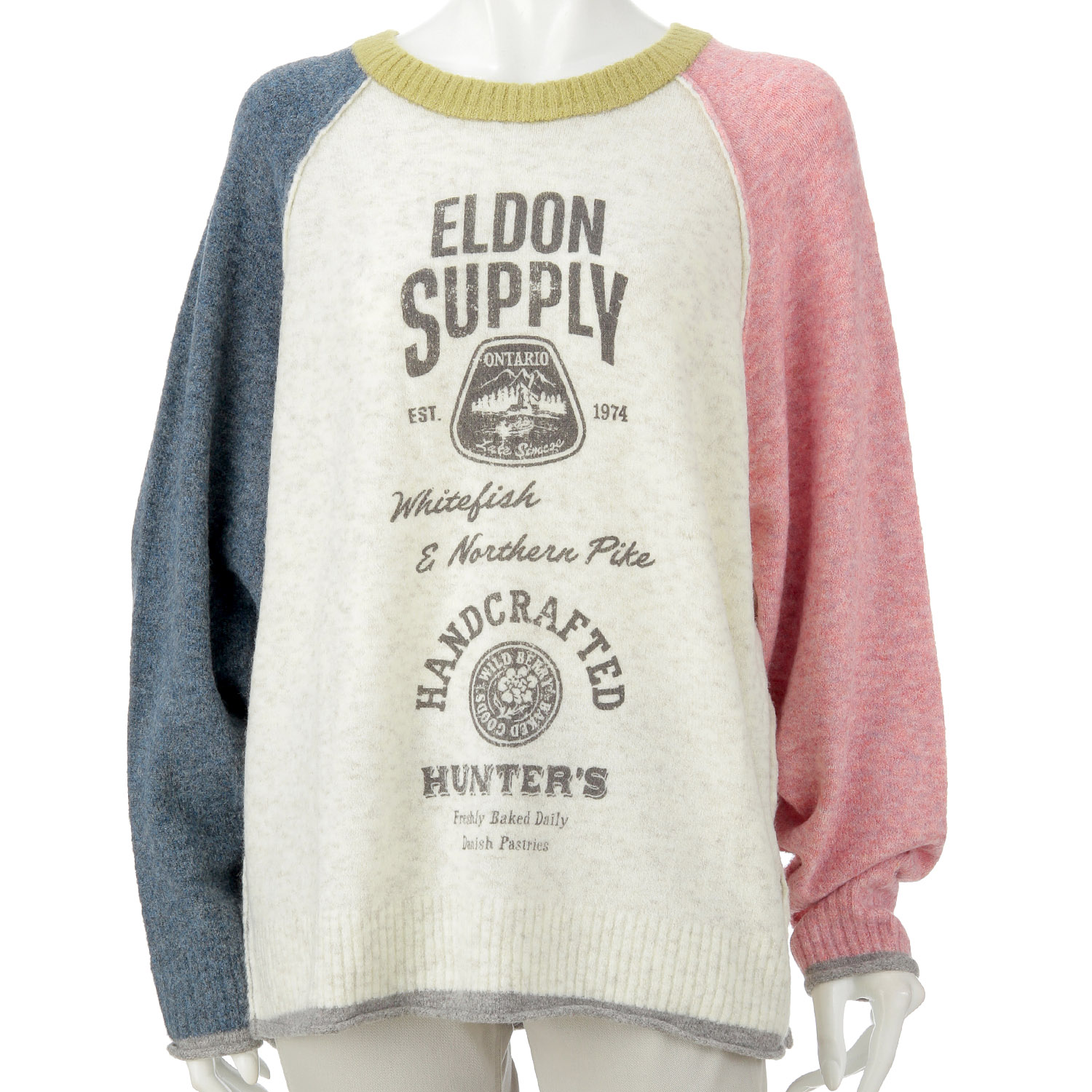 CUBE SUGAR ヤクフィール ニット ロゴ プリント プルオーバー - 画像10