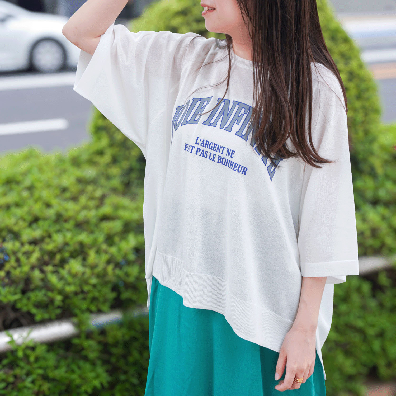 ロゴプリントサマーセーター - 画像1