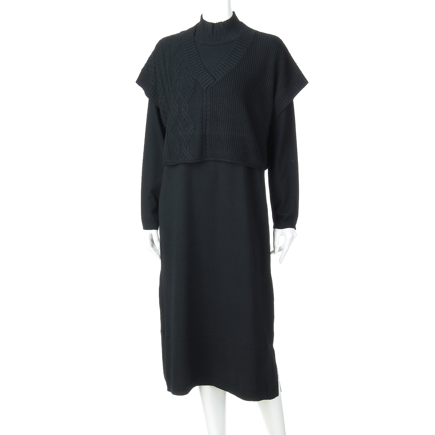 天竺ワンピースケーブル入りベストSET - 画像5