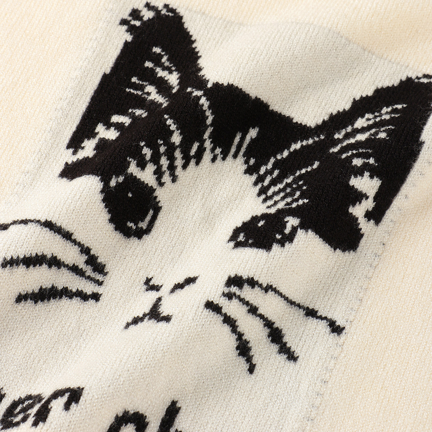 Myauris ネコ柄ニットプルオーバー - 画像3