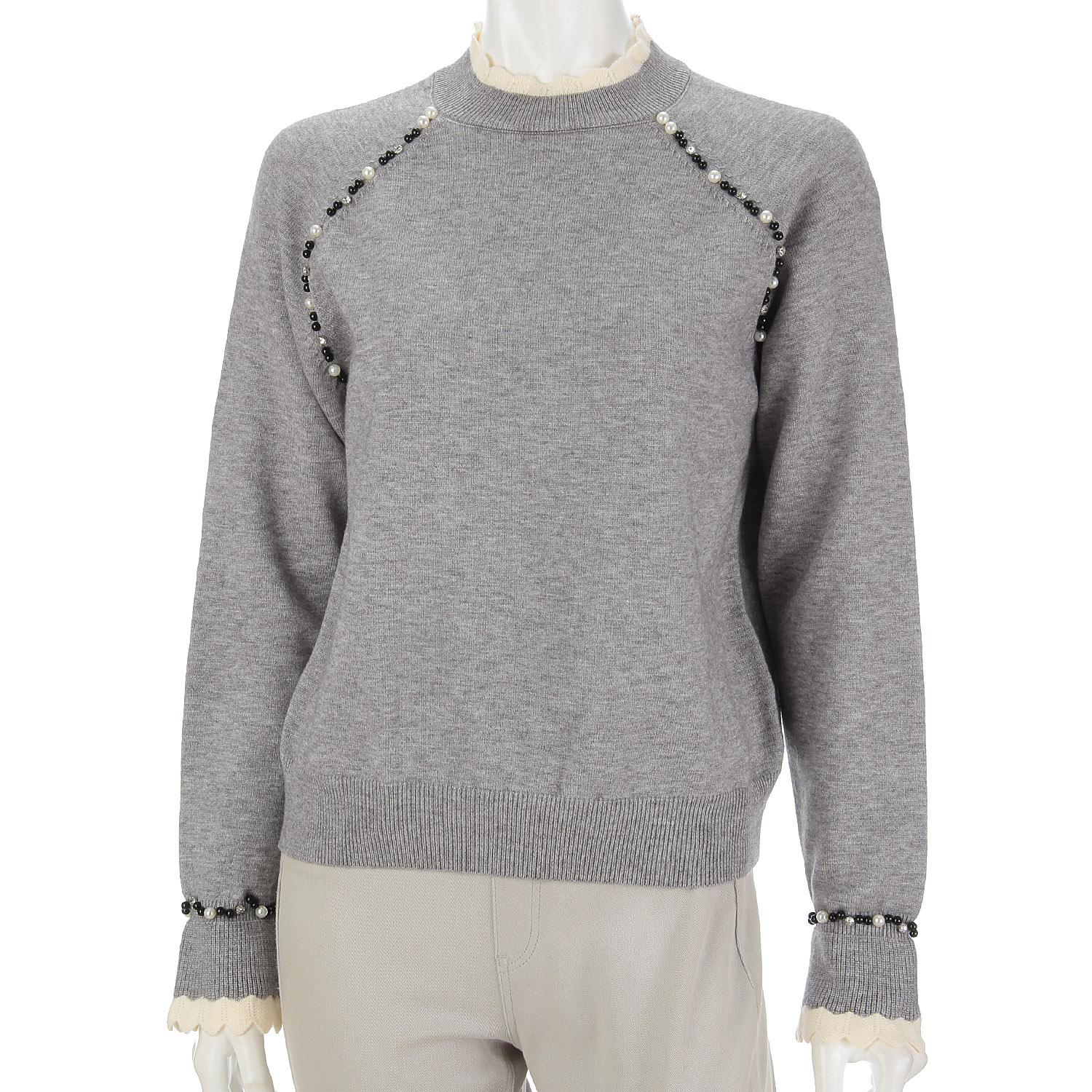 スカラップフリルパールニット - 画像1