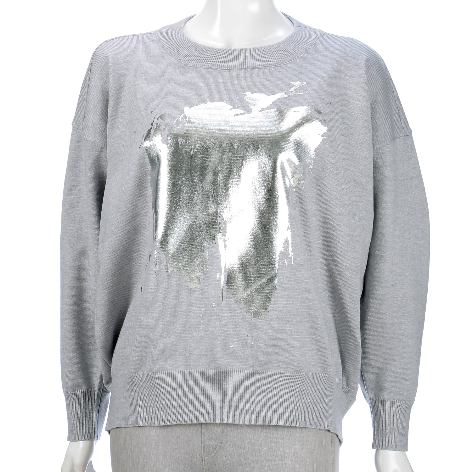 【en haut】箔プリントコクーンニット - 画像1