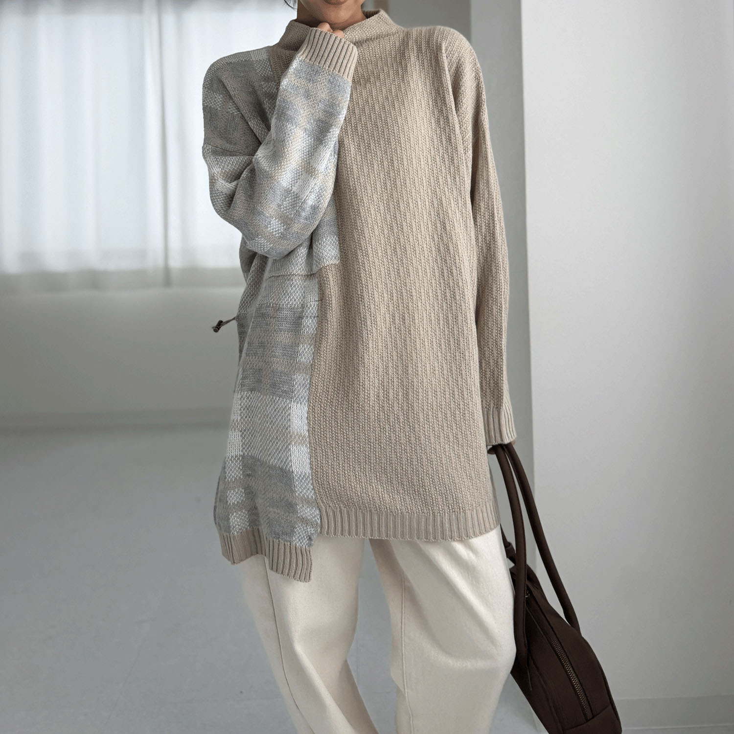 【my life】チェックパネルプルオーバー - 画像2