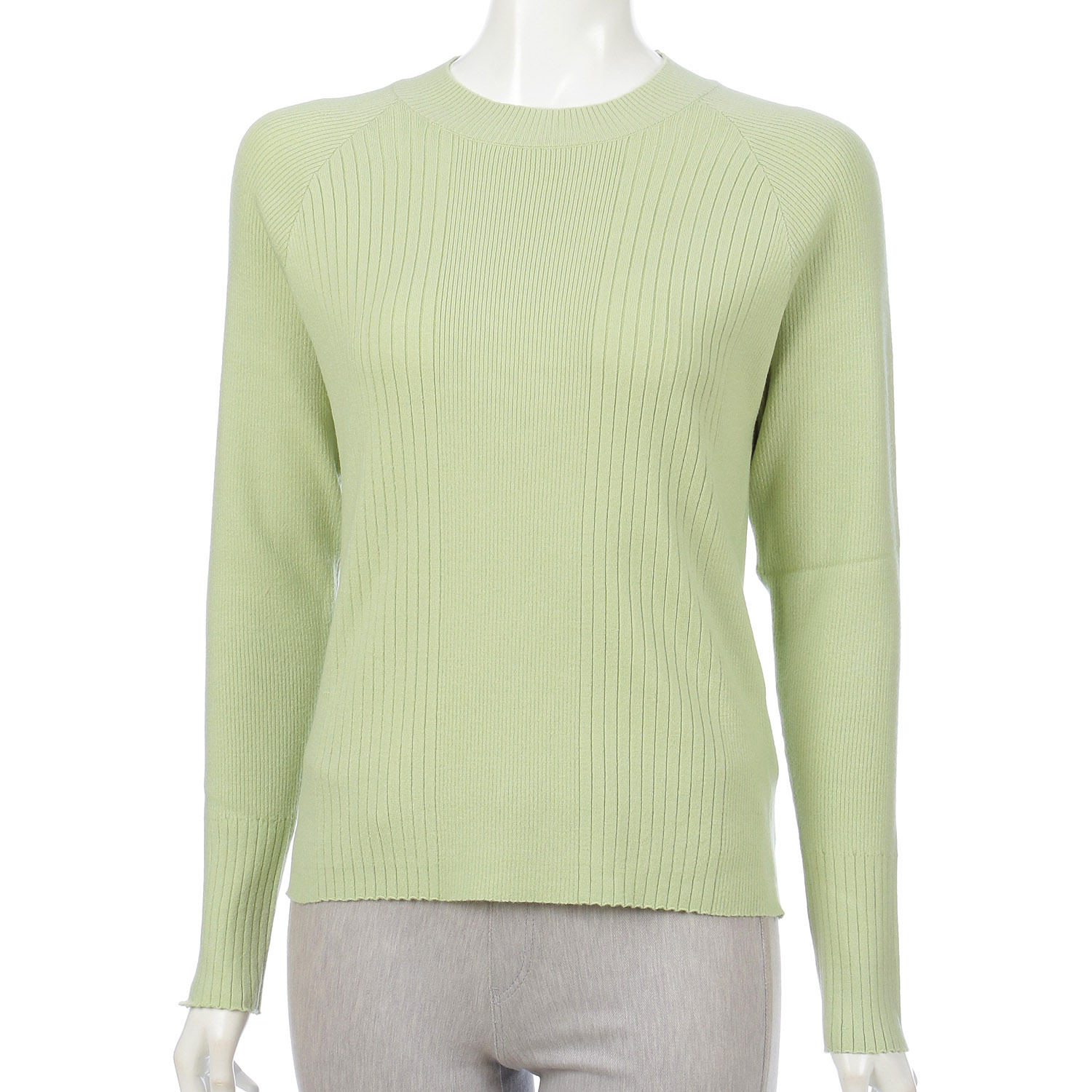 リブ編みハイネックプルオーバー - 画像3